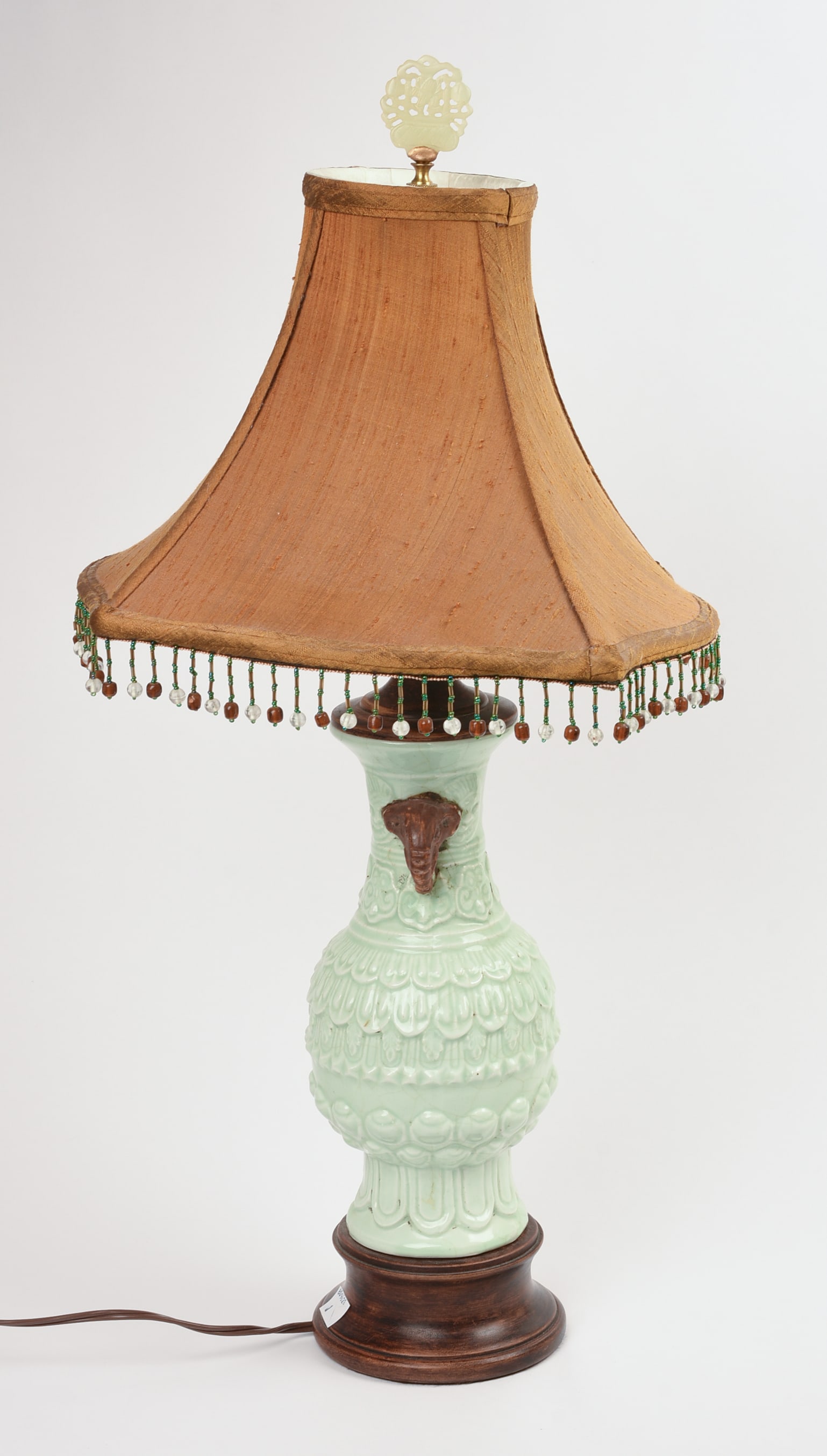 Chinese Celadon Glaze Table Lamp. - 3