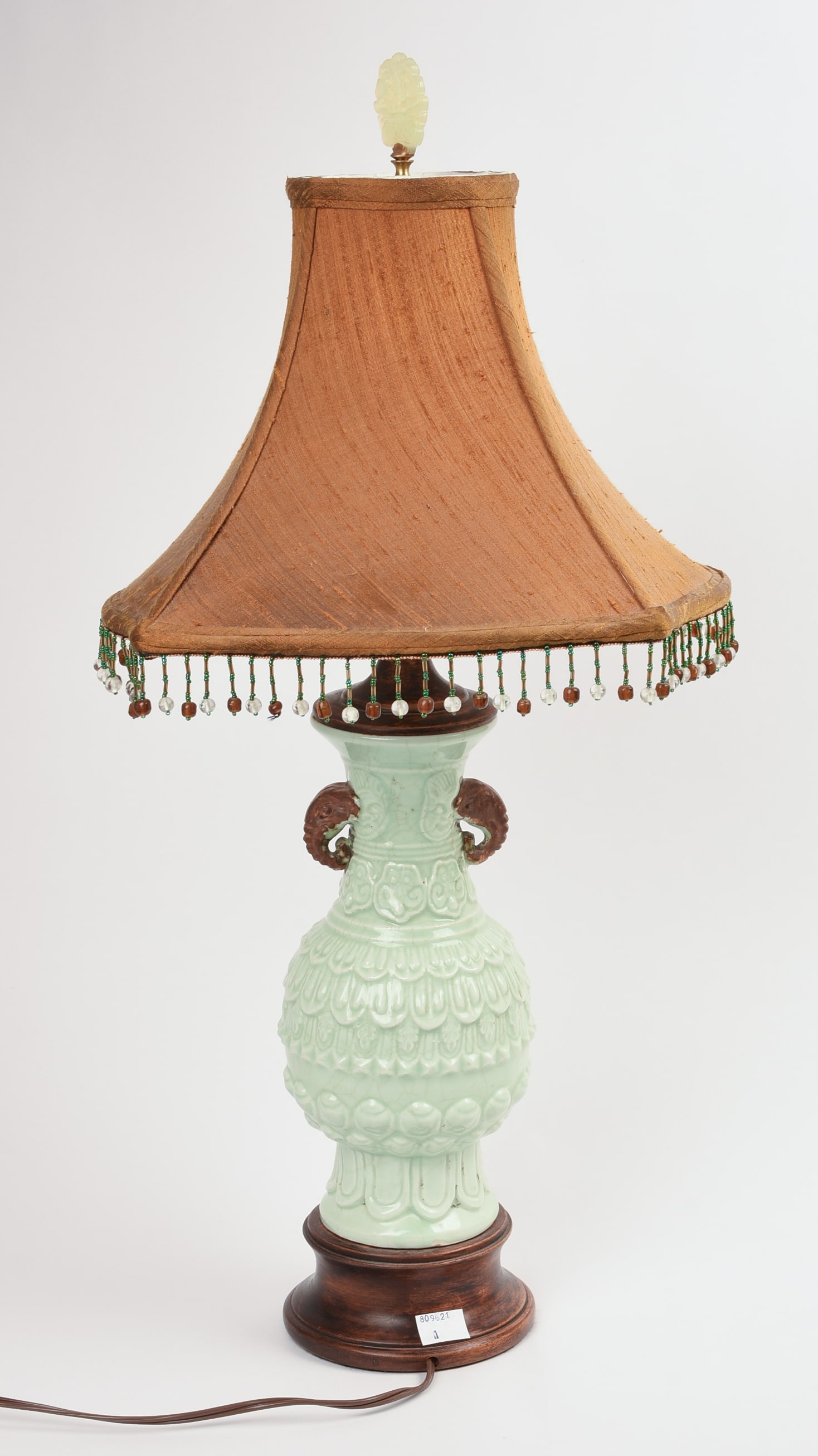 Chinese Celadon Glaze Table Lamp. - 4