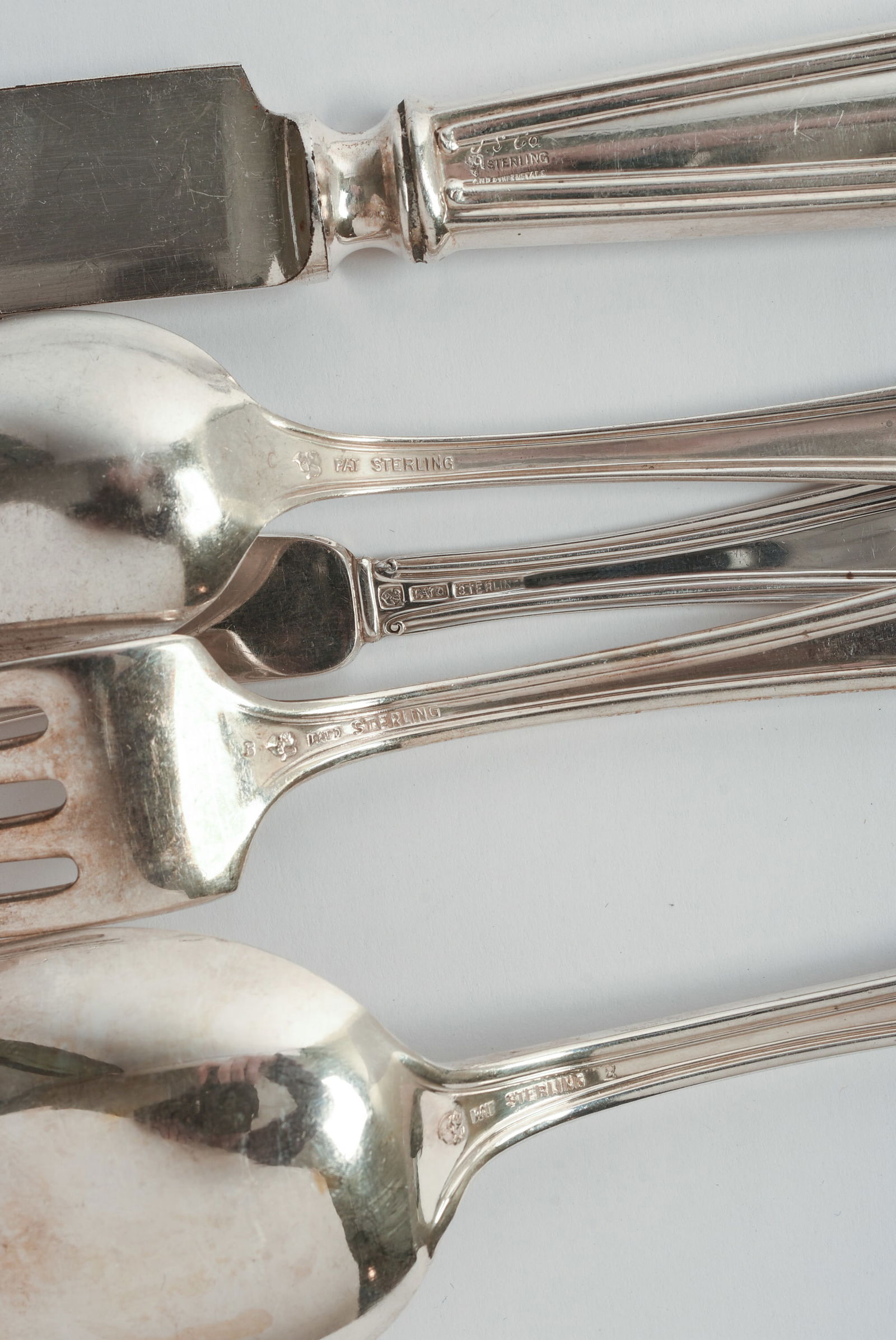 Sterling Silver Flatware Service. - 3