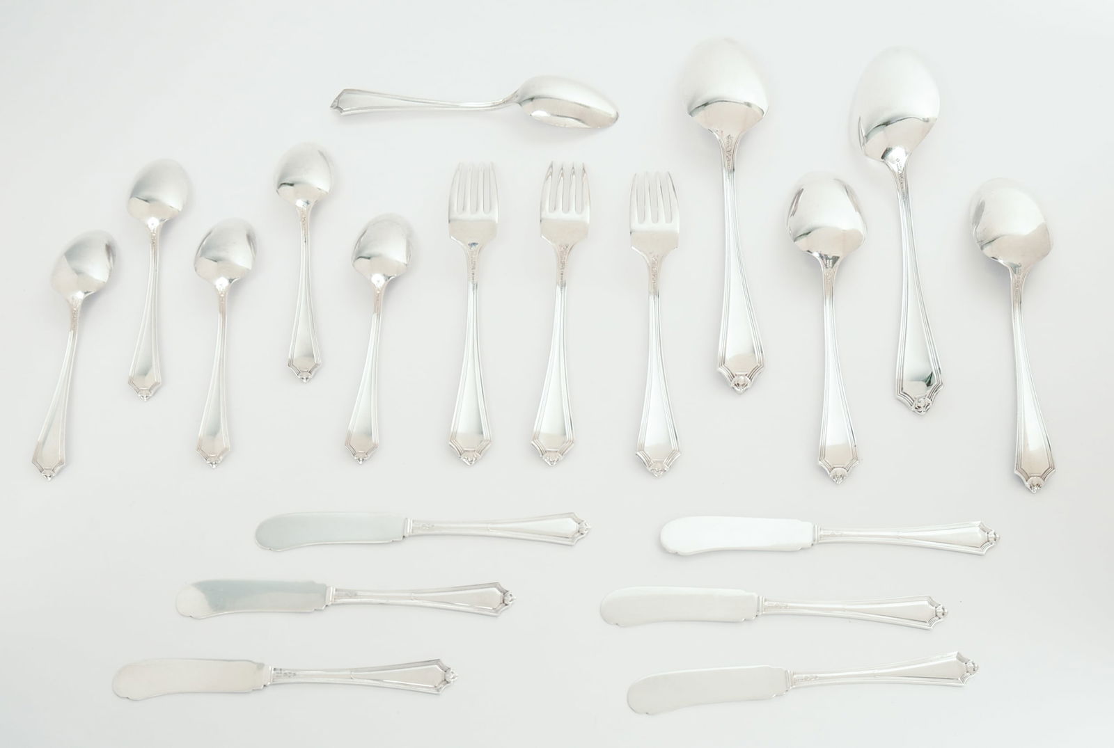 Gorham Plymouth Pattern Sterling Silver Flatware. - 2