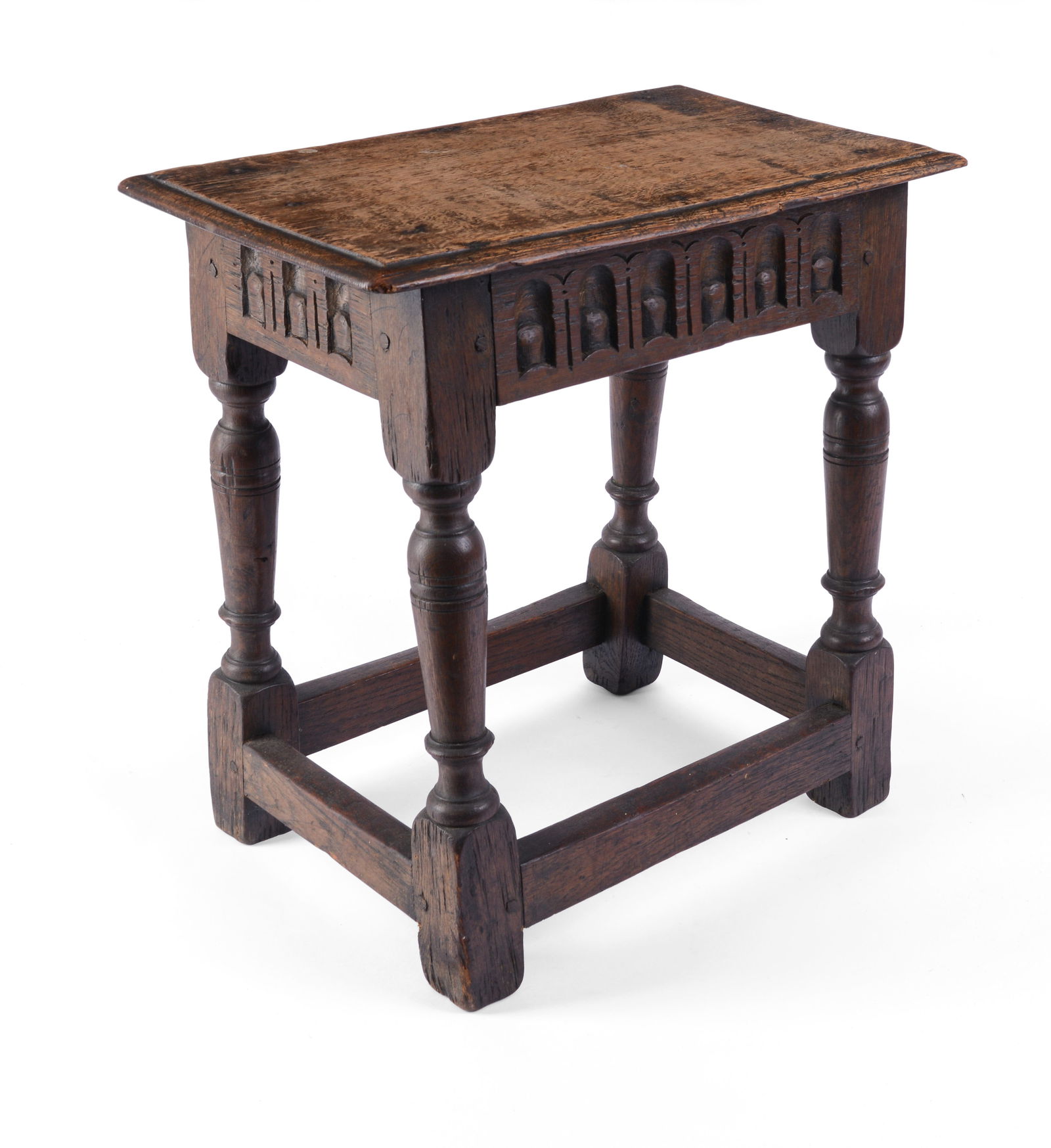 Early Oak Joint Stool. (1 of 4)