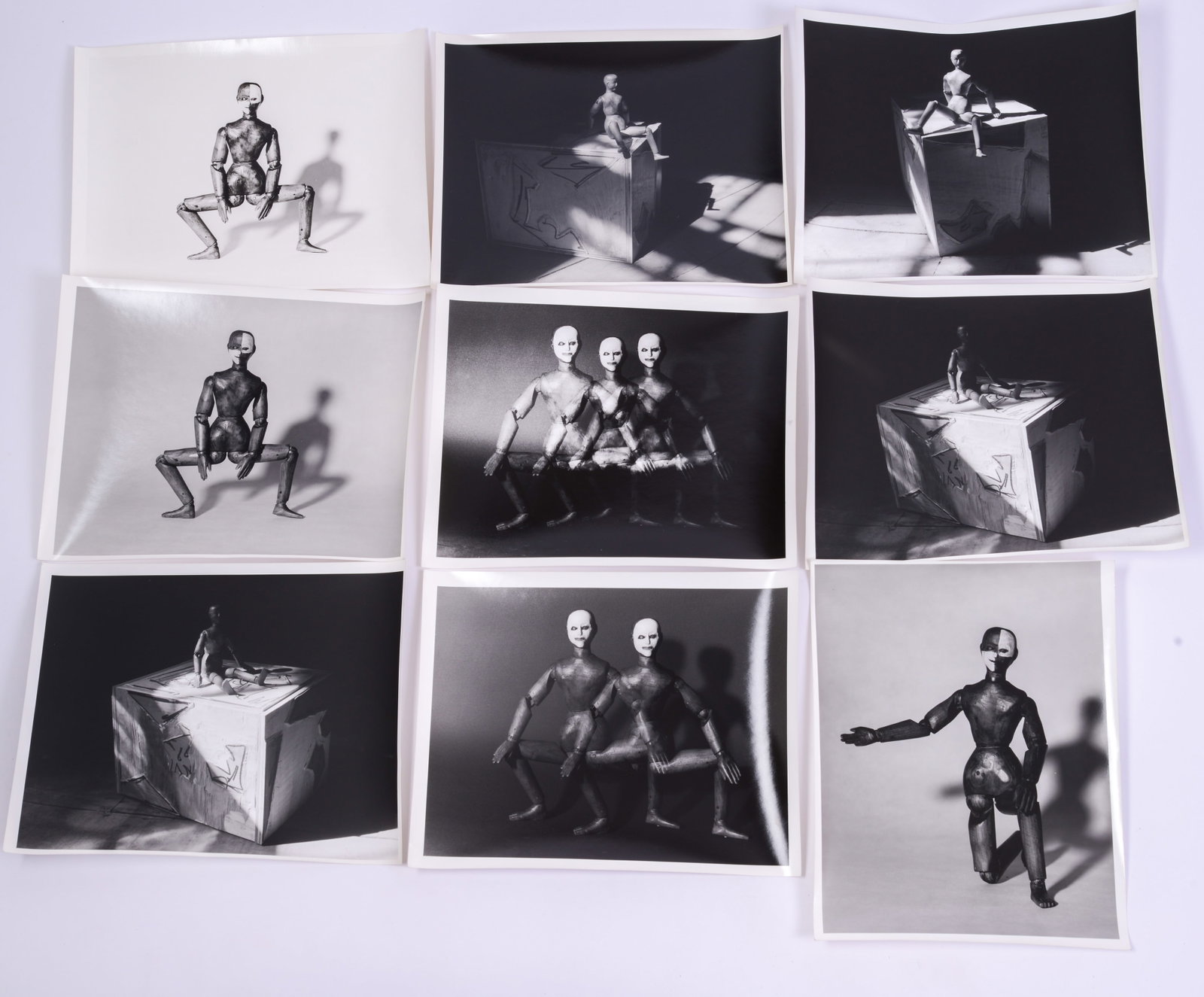 Thomas C. Libbey (1946-2025). Nine Photographs of Artist Mannequins.: Each 11 x 14 inches.