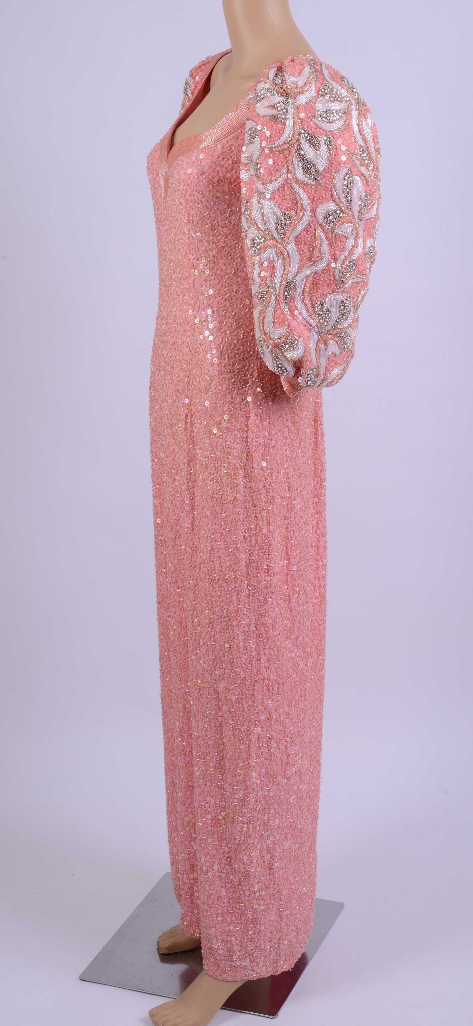 Pink Sequined Dress. - 2