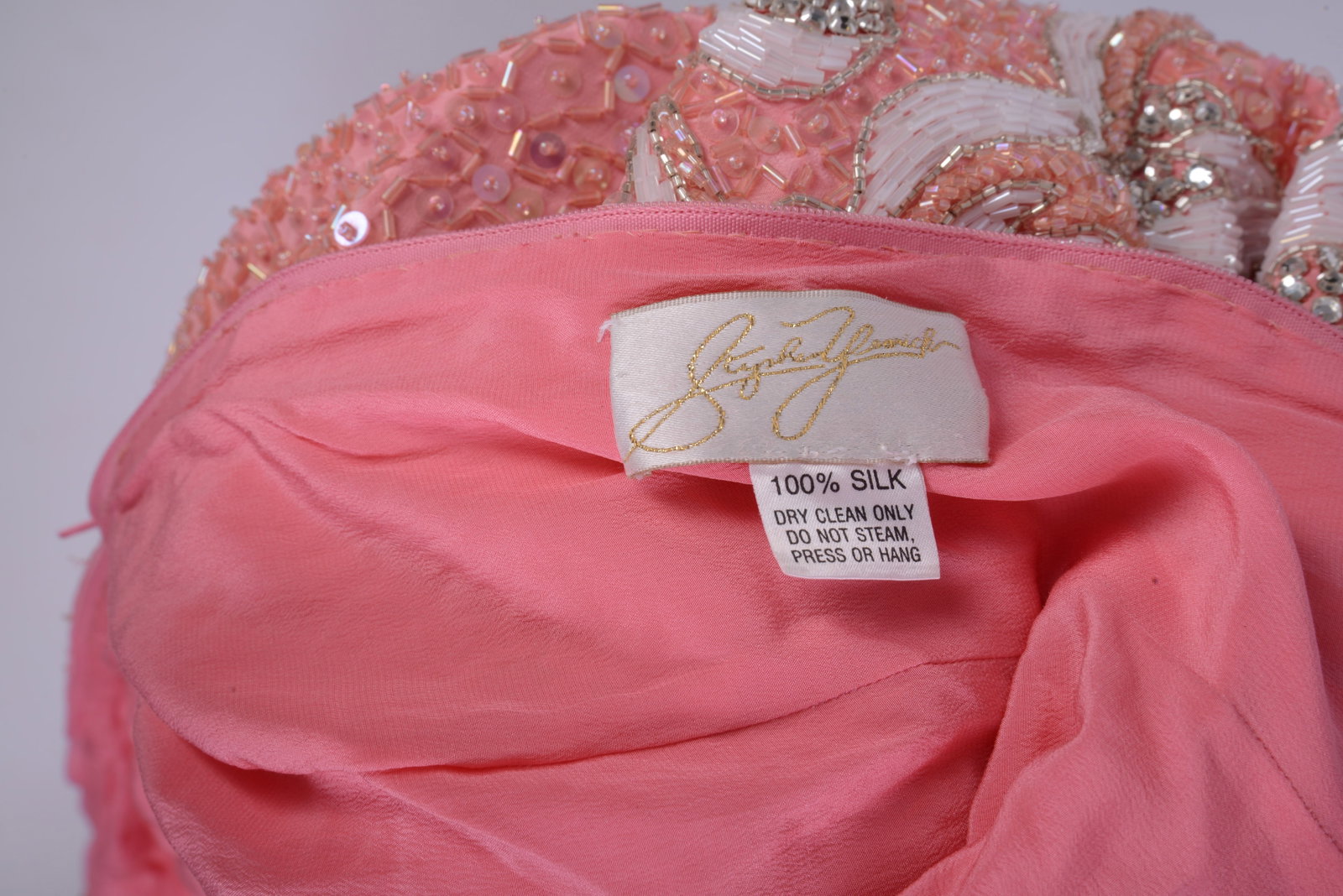 Pink Sequined Dress. - 4