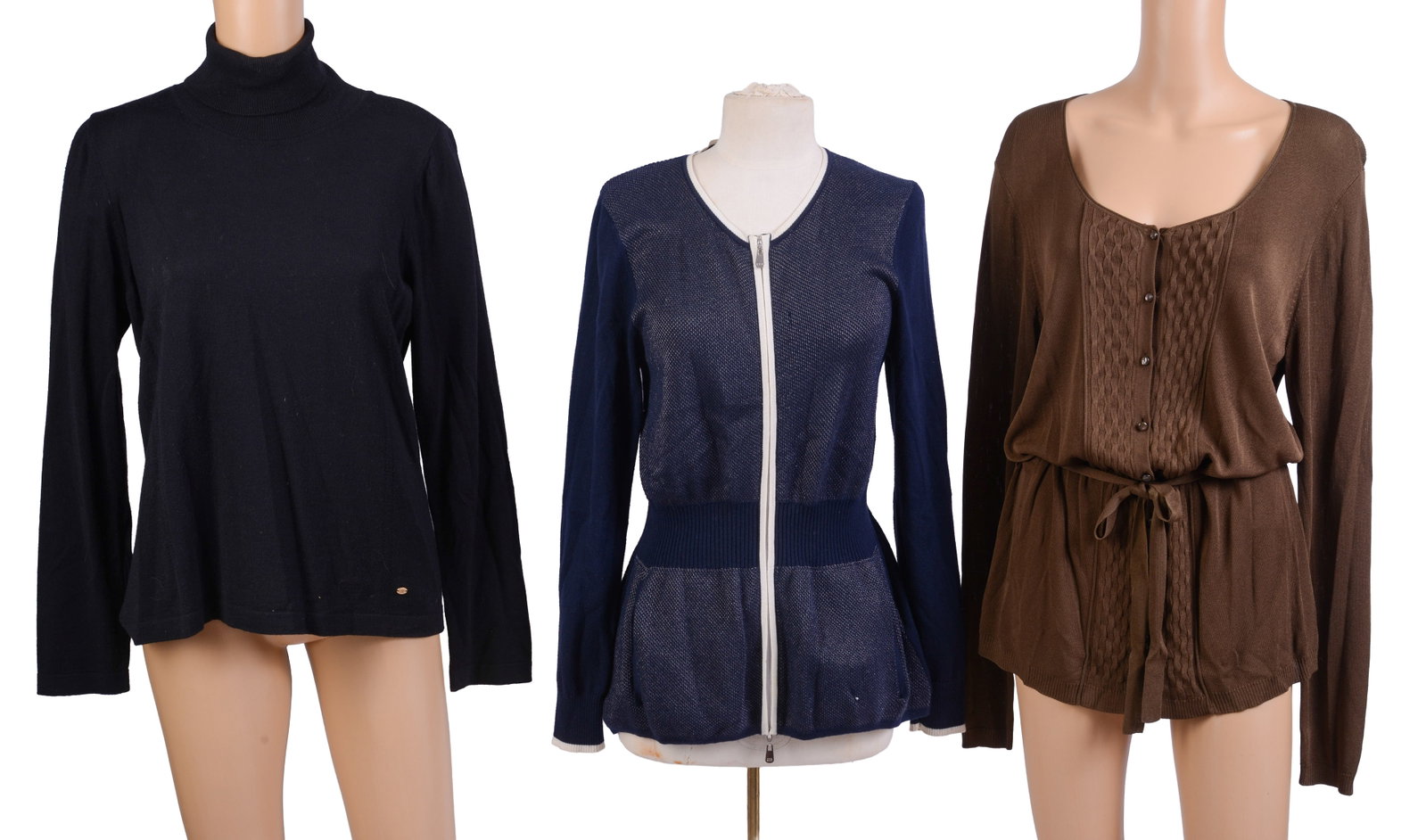 Three Escada Tops.: Sizes M and 42. A few small stains. From the collection of Jane Morgan.