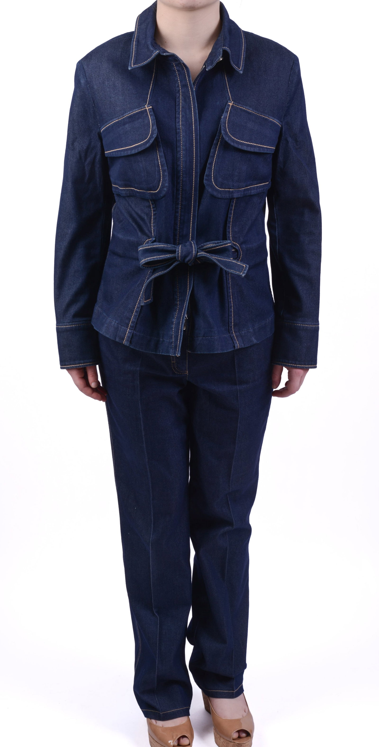 Escada Denim Jacket and Pants. (1 of 6)