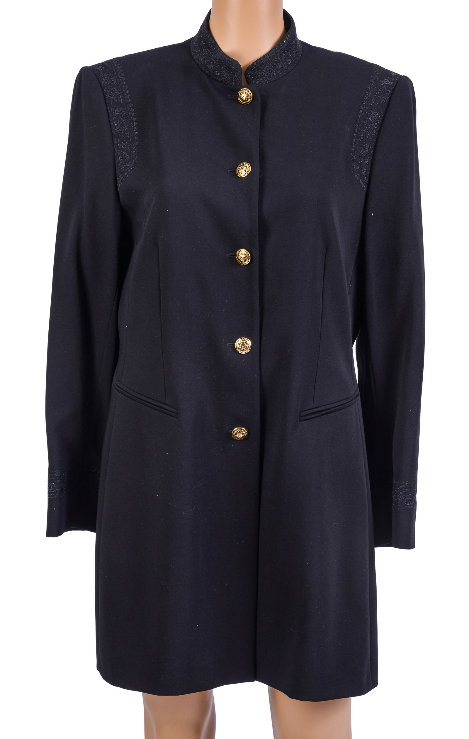 Escada Jacket in Navy.: Size 40. Length 28 inches, good condition. From the collection of Jane Morgan.