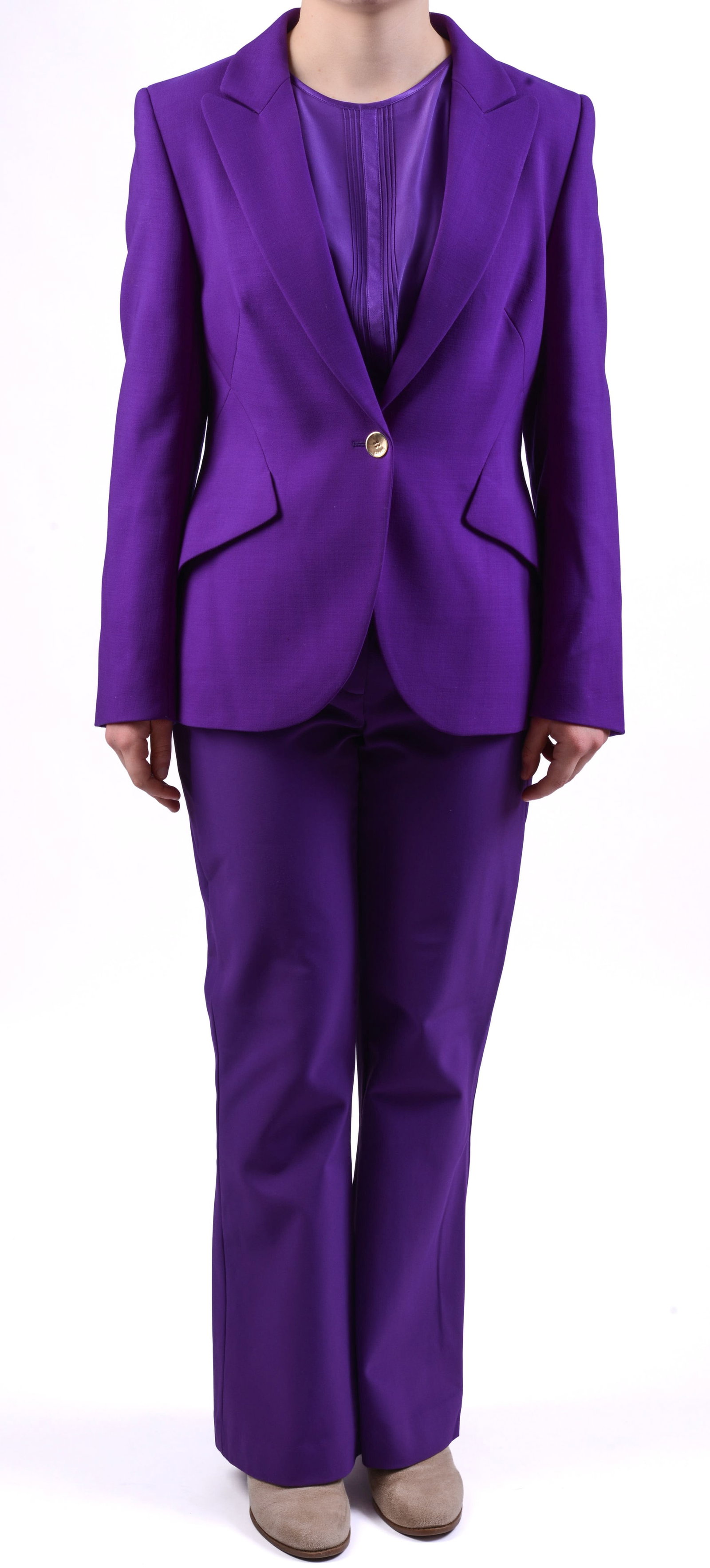 Escada Blazer, Shirt, and Pants in Purple. (1 of 6)