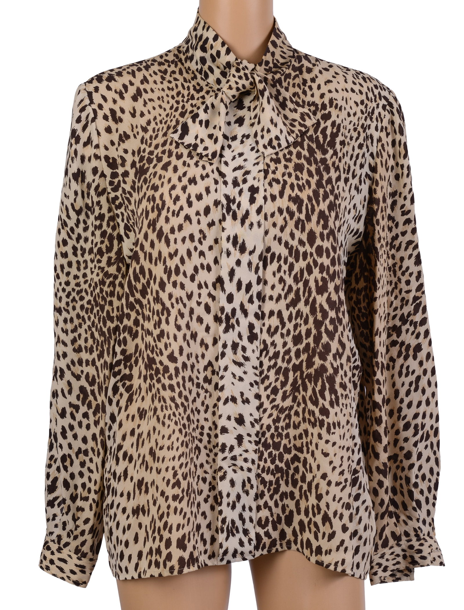 Valentino Leopard Print Silk Blouse. (1 of 6)