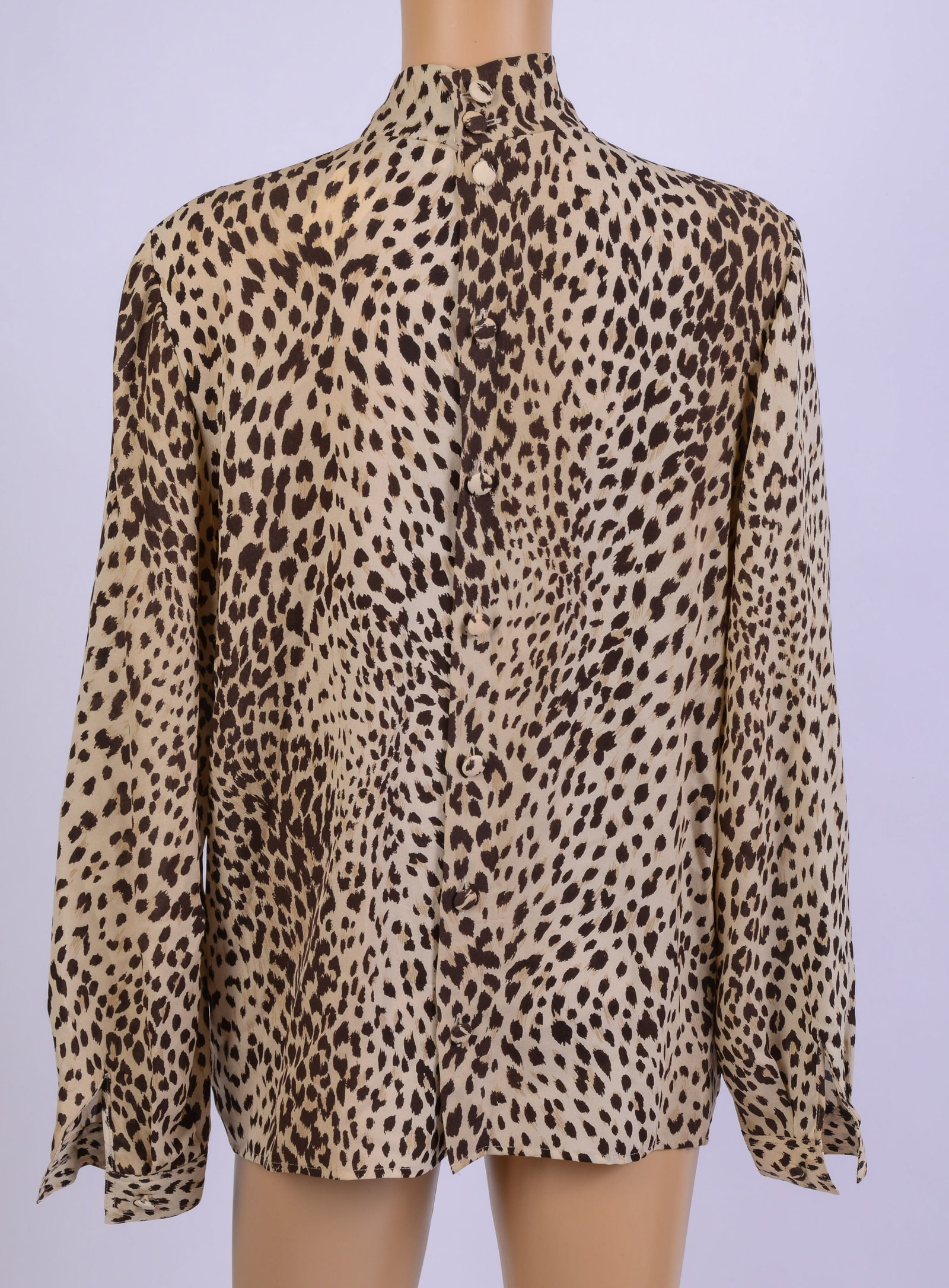 Valentino Leopard Print Silk Blouse. - 3