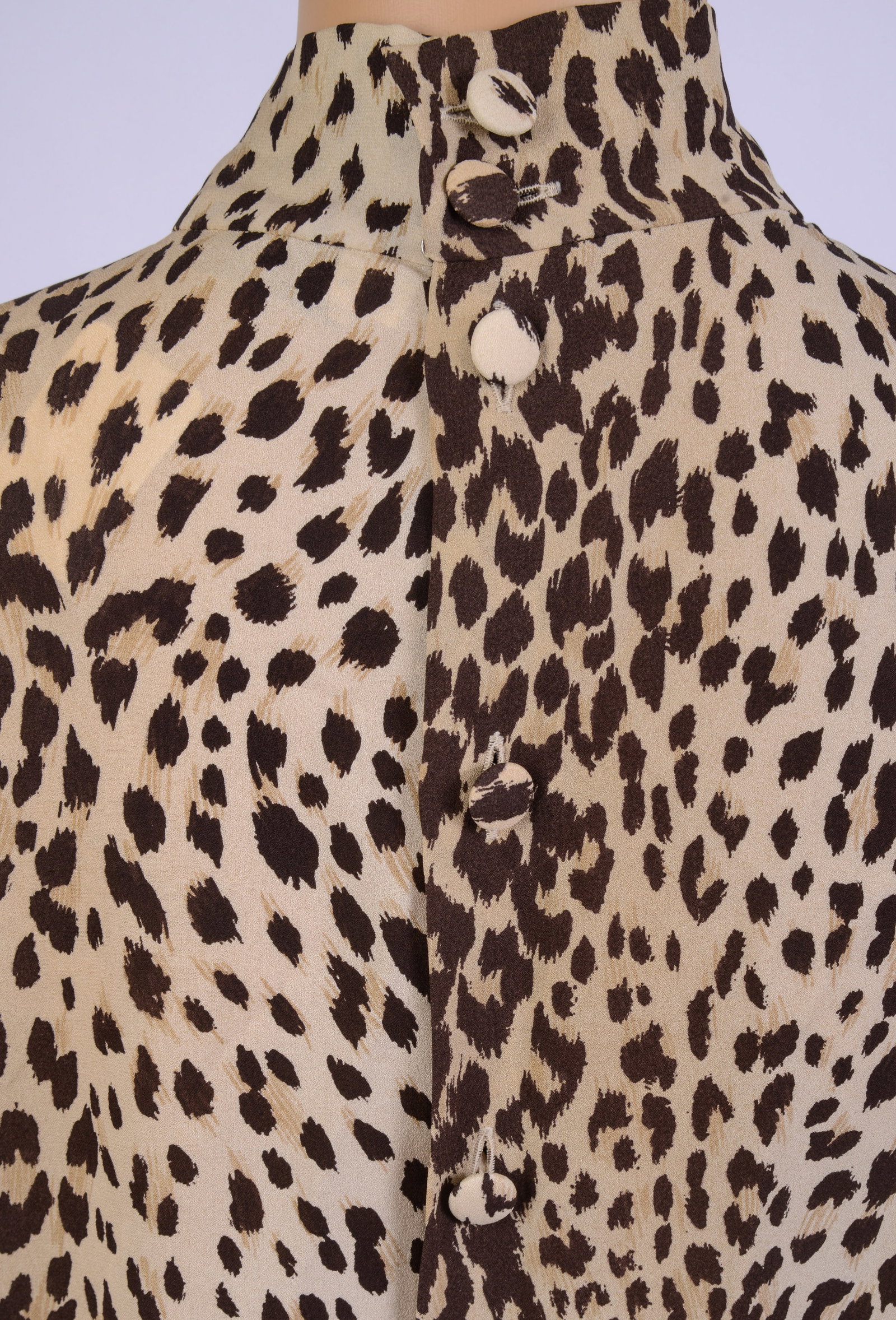Valentino Leopard Print Silk Blouse. - 4