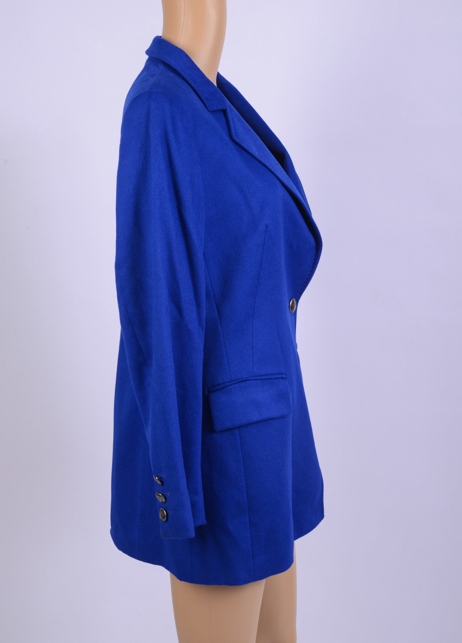 Escada Blue Rabbit and Wool Blazer. - 2