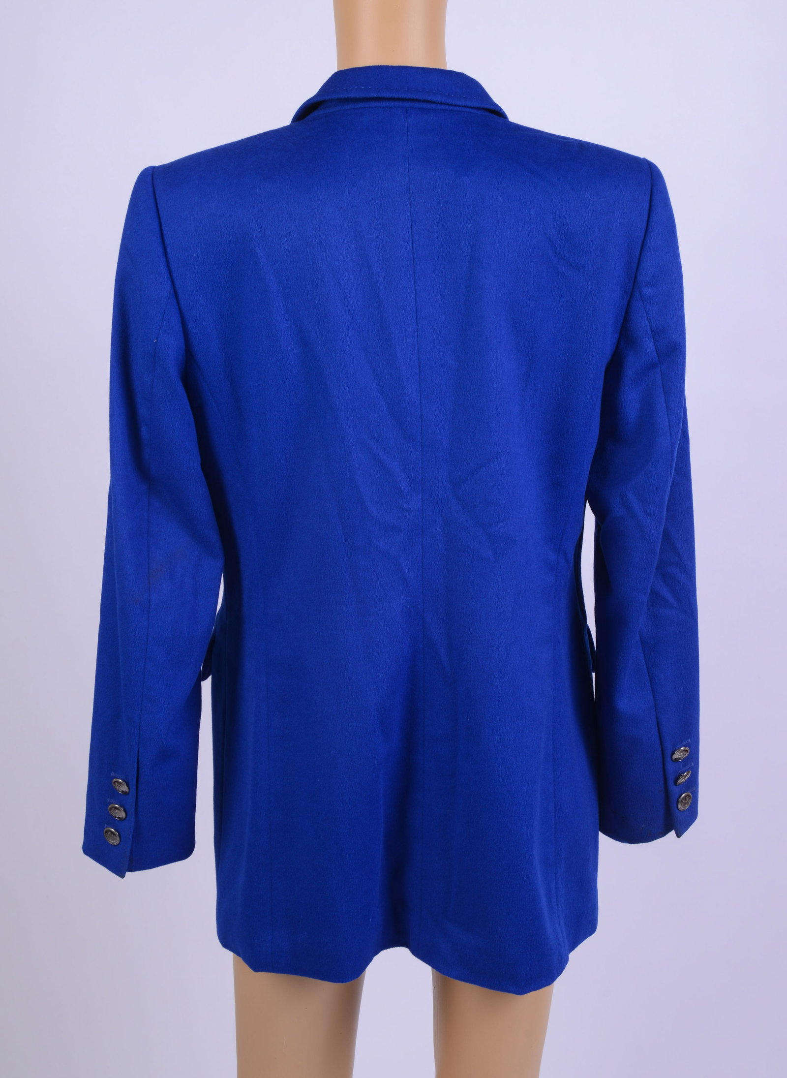 Escada Blue Rabbit and Wool Blazer. - 3