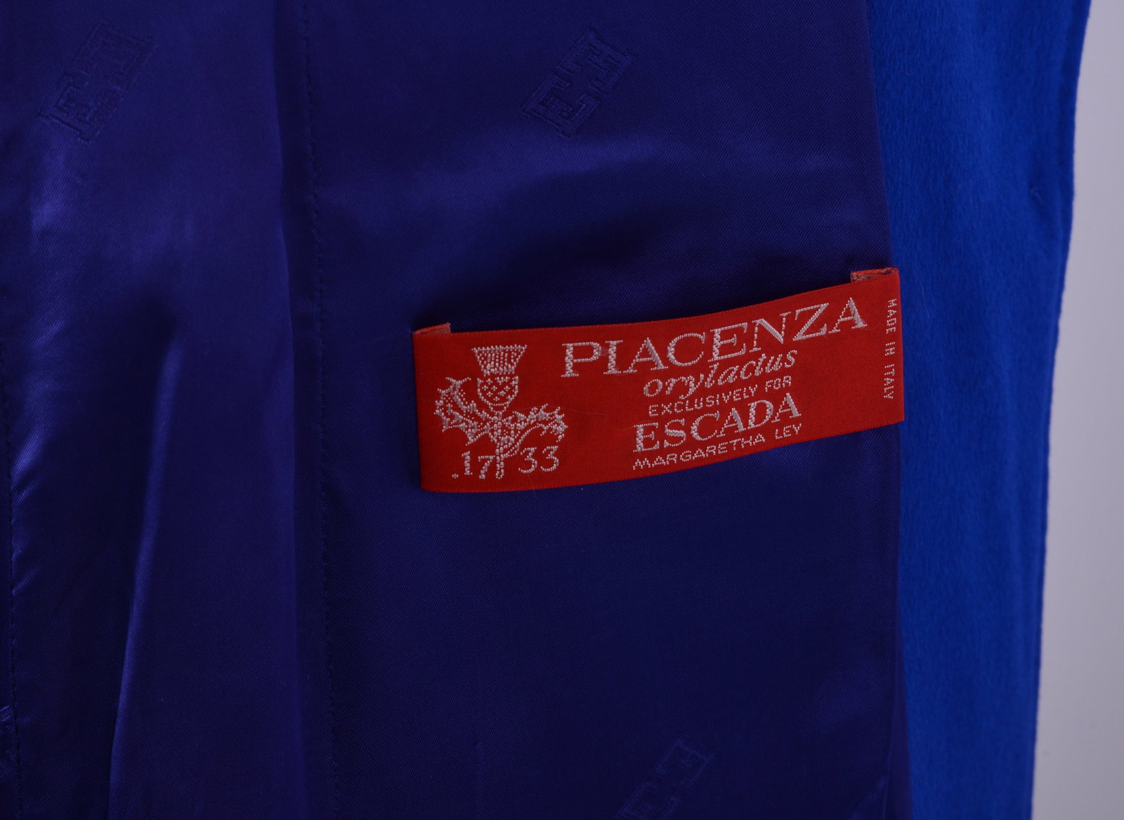 Escada Blue Rabbit and Wool Blazer. - 4