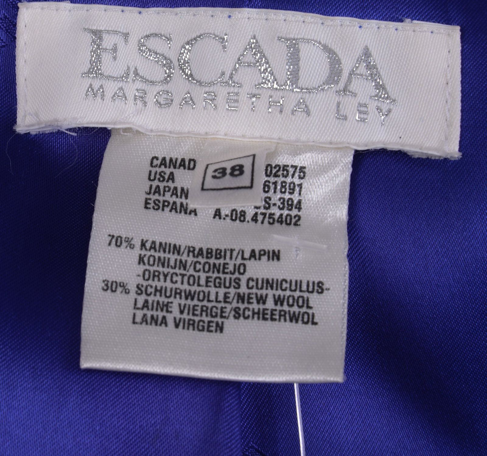 Escada Blue Rabbit and Wool Blazer. - 6