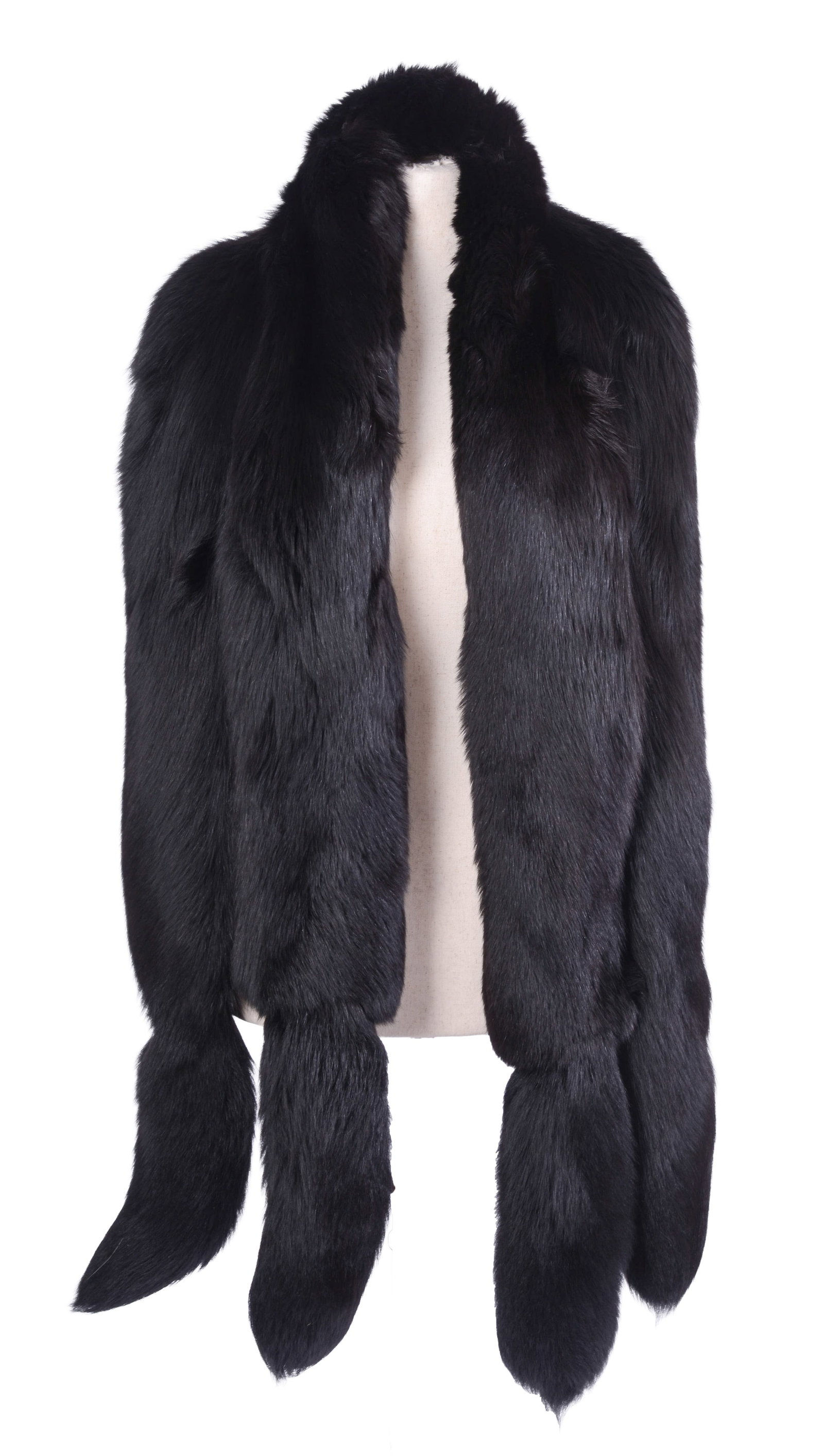 Black Ermine Fur Stole.: Length 7 feet. From the collection of Jane Morgan.