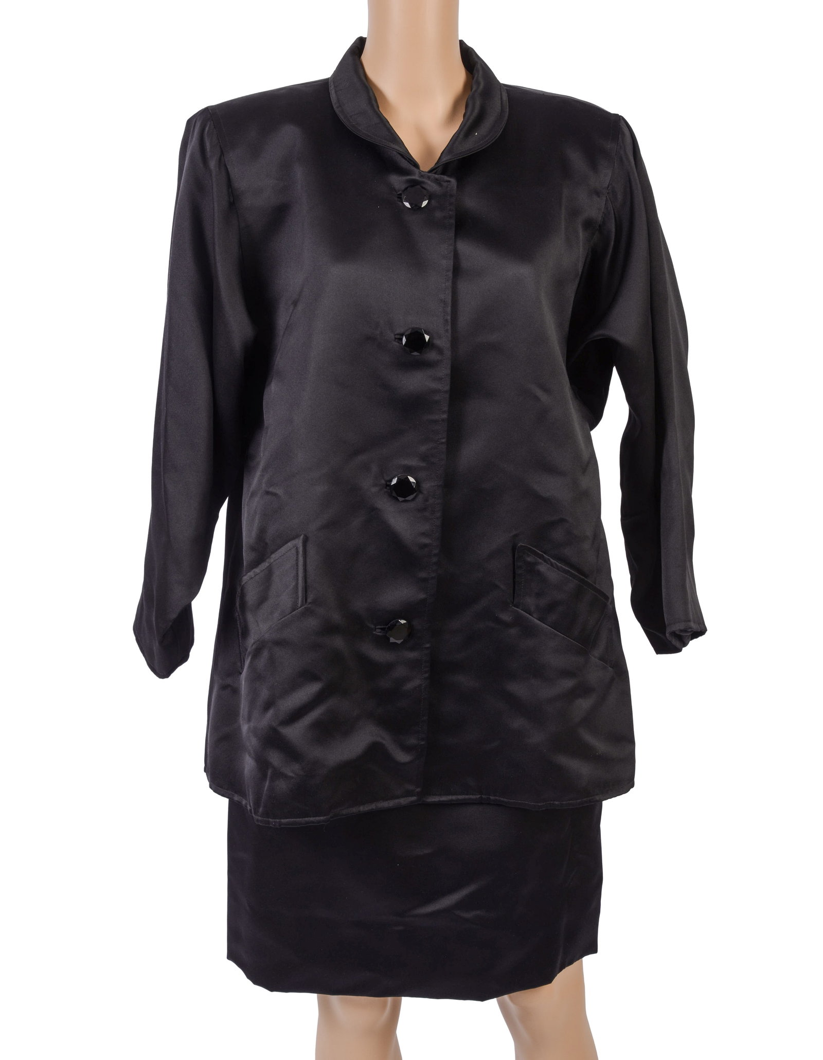 Oscar De La Renta for Amen Wardy Skirt Suit.: Size 12, jacket length 30 inches. Good condition. From the collection of Jane Morgan.