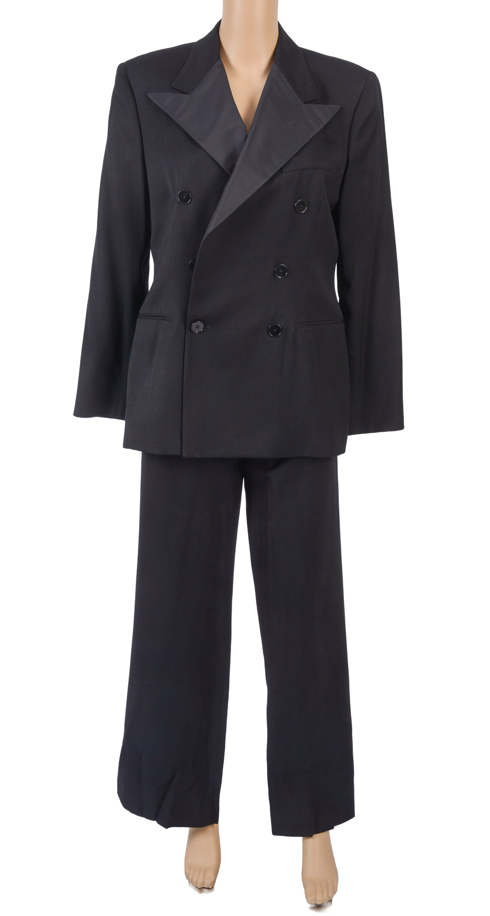 Ralph Lauren Purple Label Pant Suit.: Size 12, jacket length 28 inches. Good condition. From the collection of Jane Morgan.