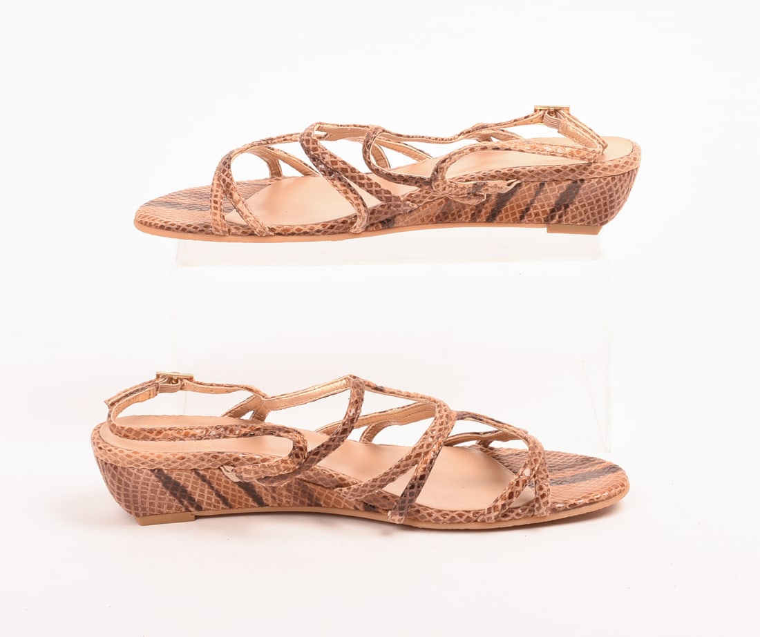 Stuart Weitzman Snakeskin Sandals, Size 8. - 2