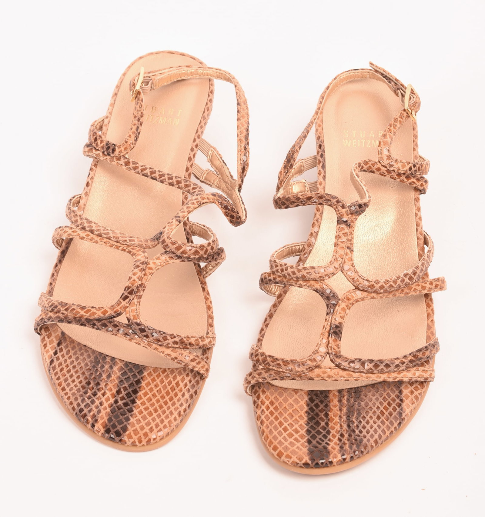 Stuart Weitzman Snakeskin Sandals, Size 8. - 3