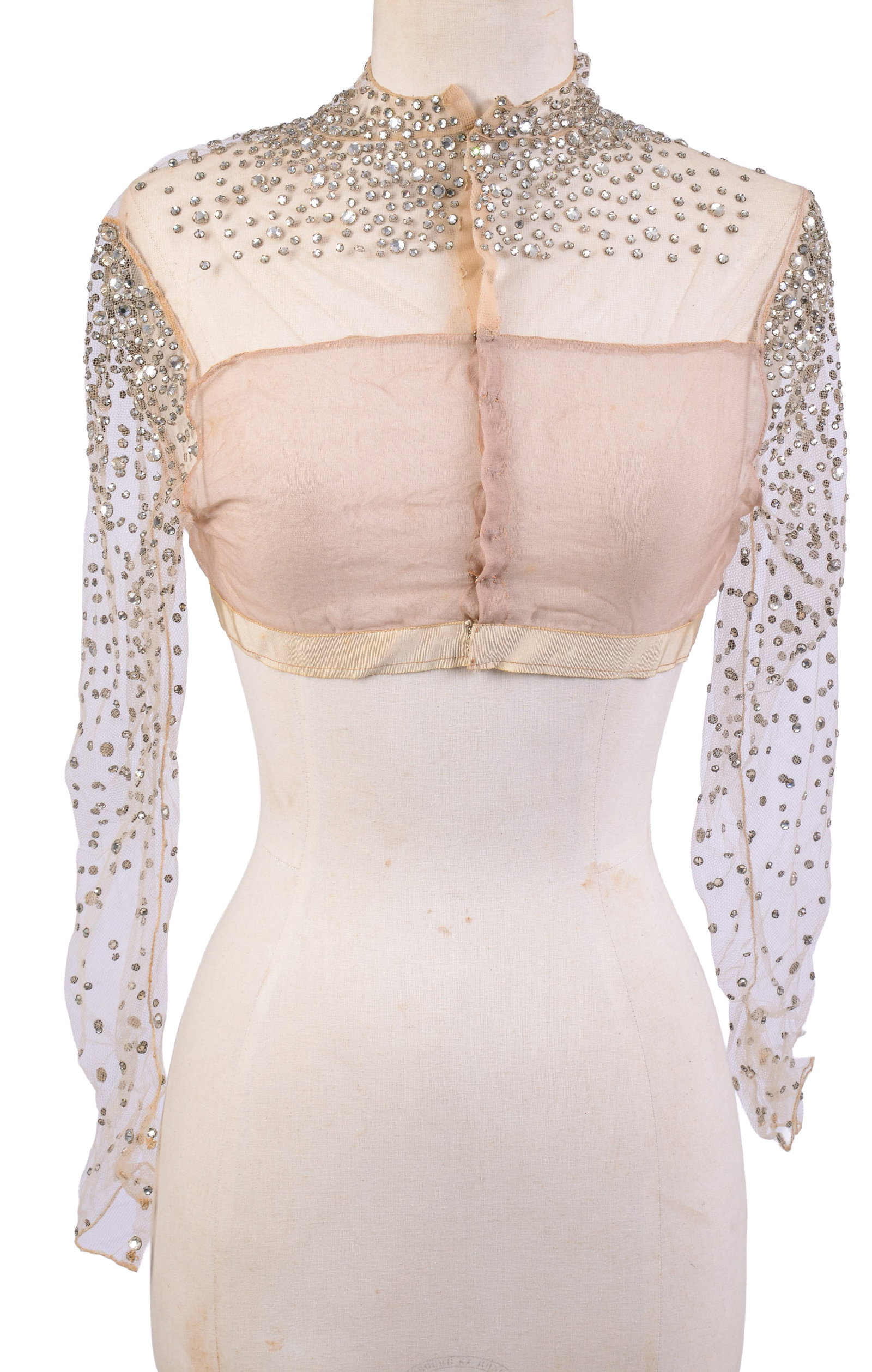 Sequined Mesh Shawl.: Size M. From the collection of Jane Morgan. Width across shoulders 16 inches.