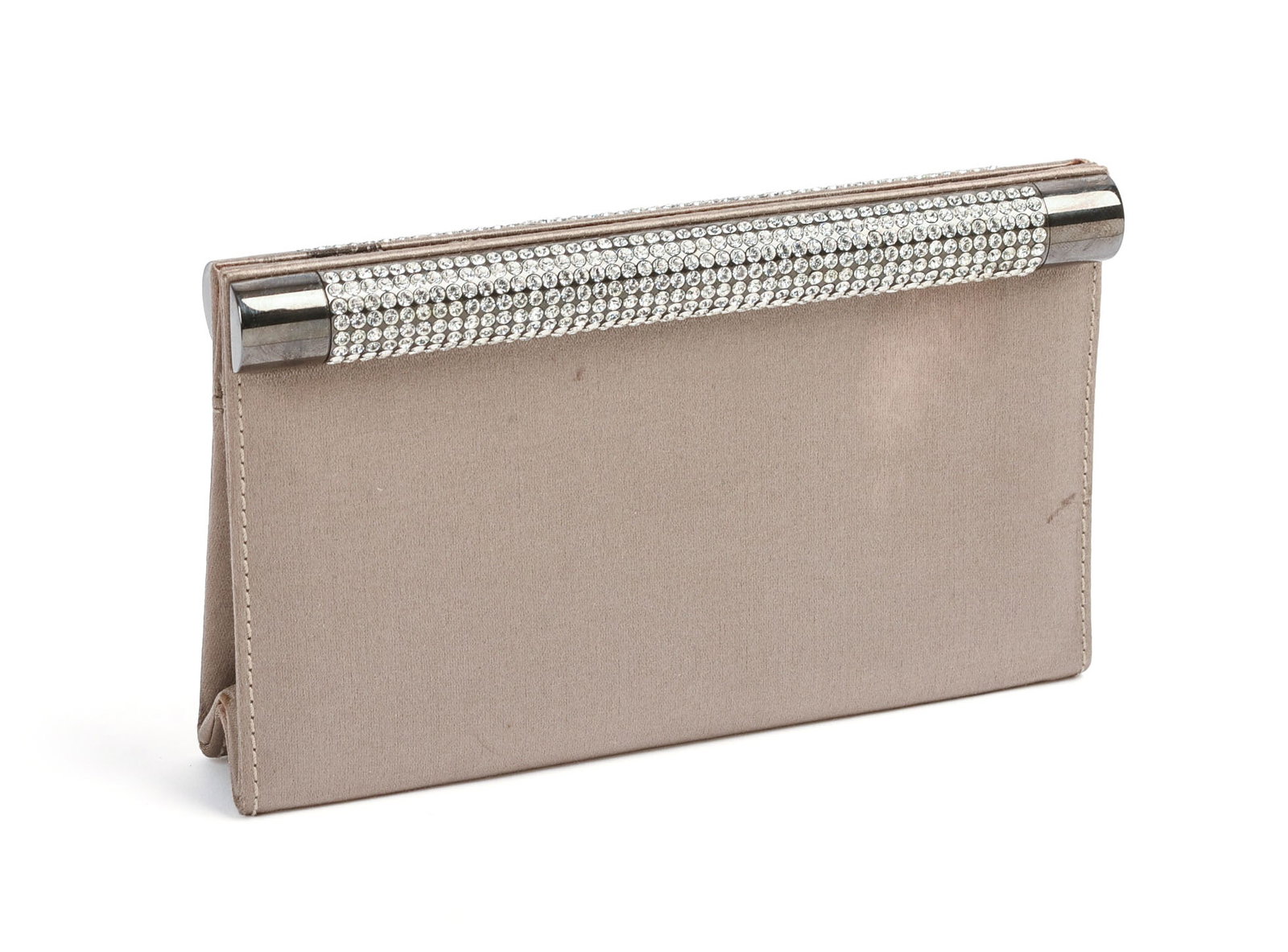 Giorgio Armani Clutch with Rhinestones.: 4 x 6.25 inches. One rhinestone missing. From the collection of Jane Morgan.