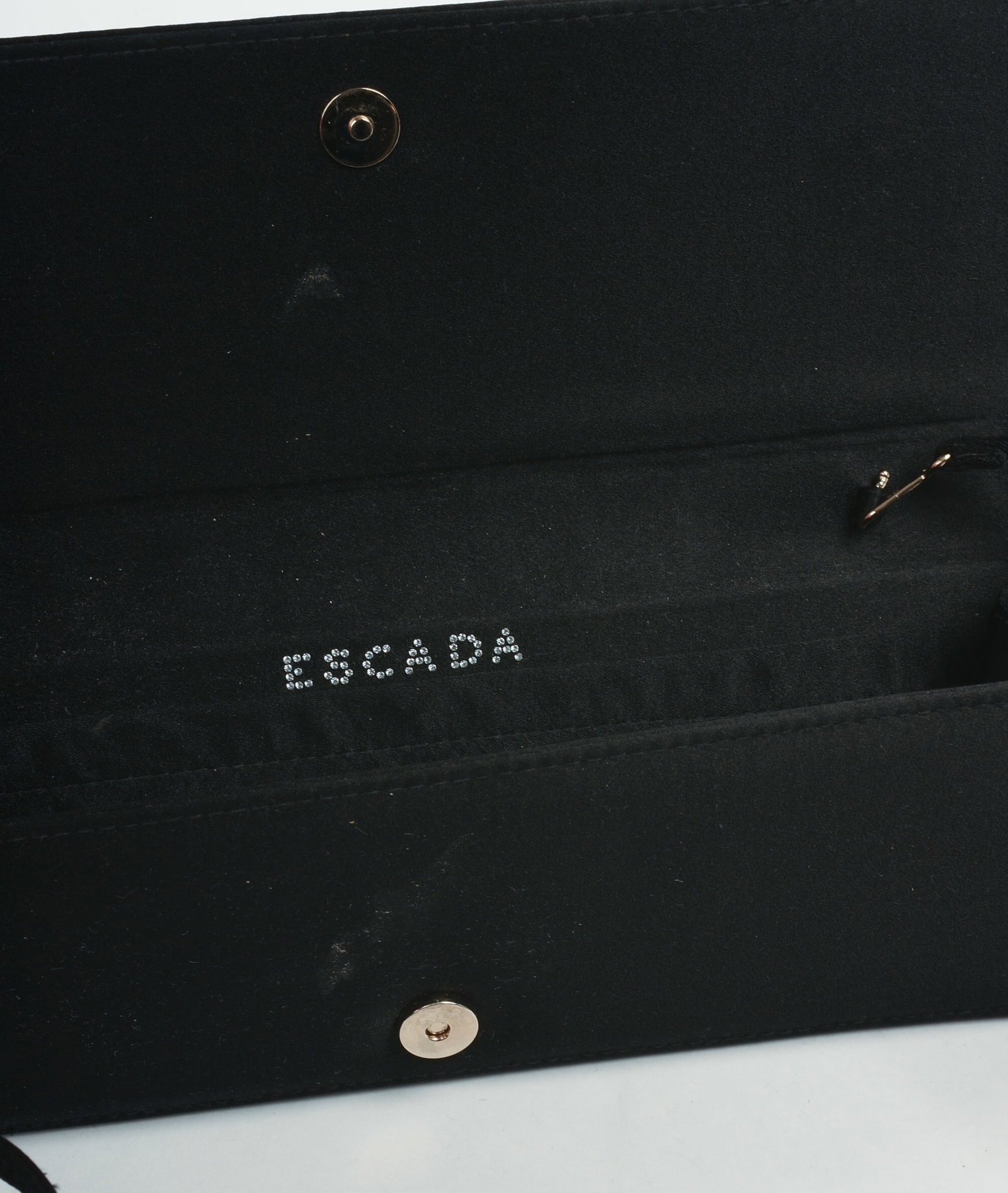 Escada Black Rhinestone Clutch. - 3