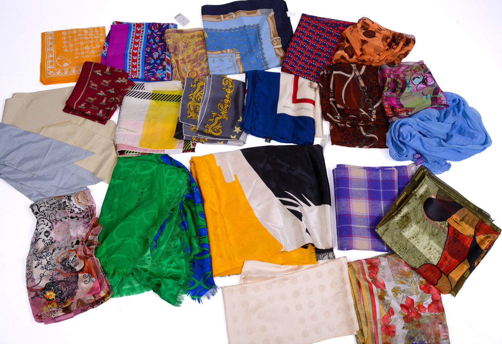 Collection of Silk and Other Scarves. (1 of 3)