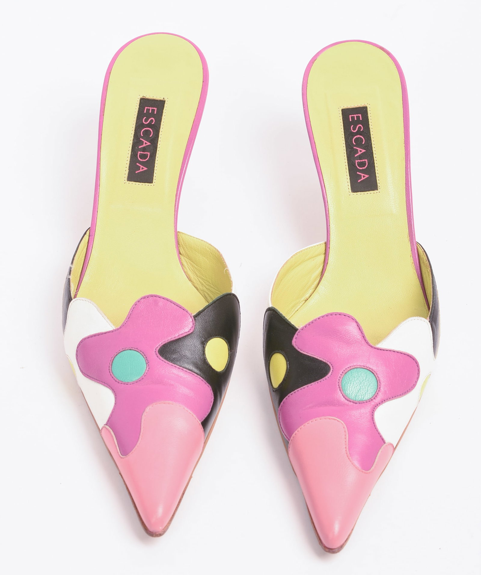 Escada Multi-Colored Kitten Heels. - 3