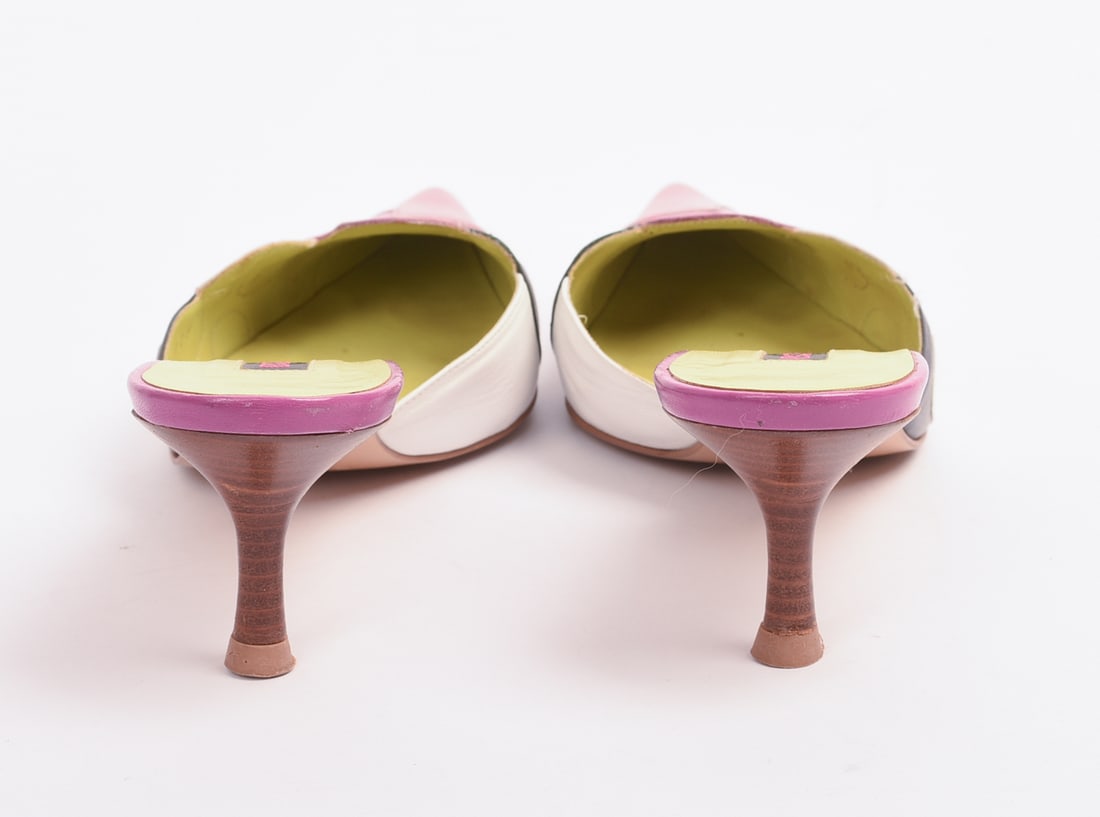 Escada Multi-Colored Kitten Heels. - 4