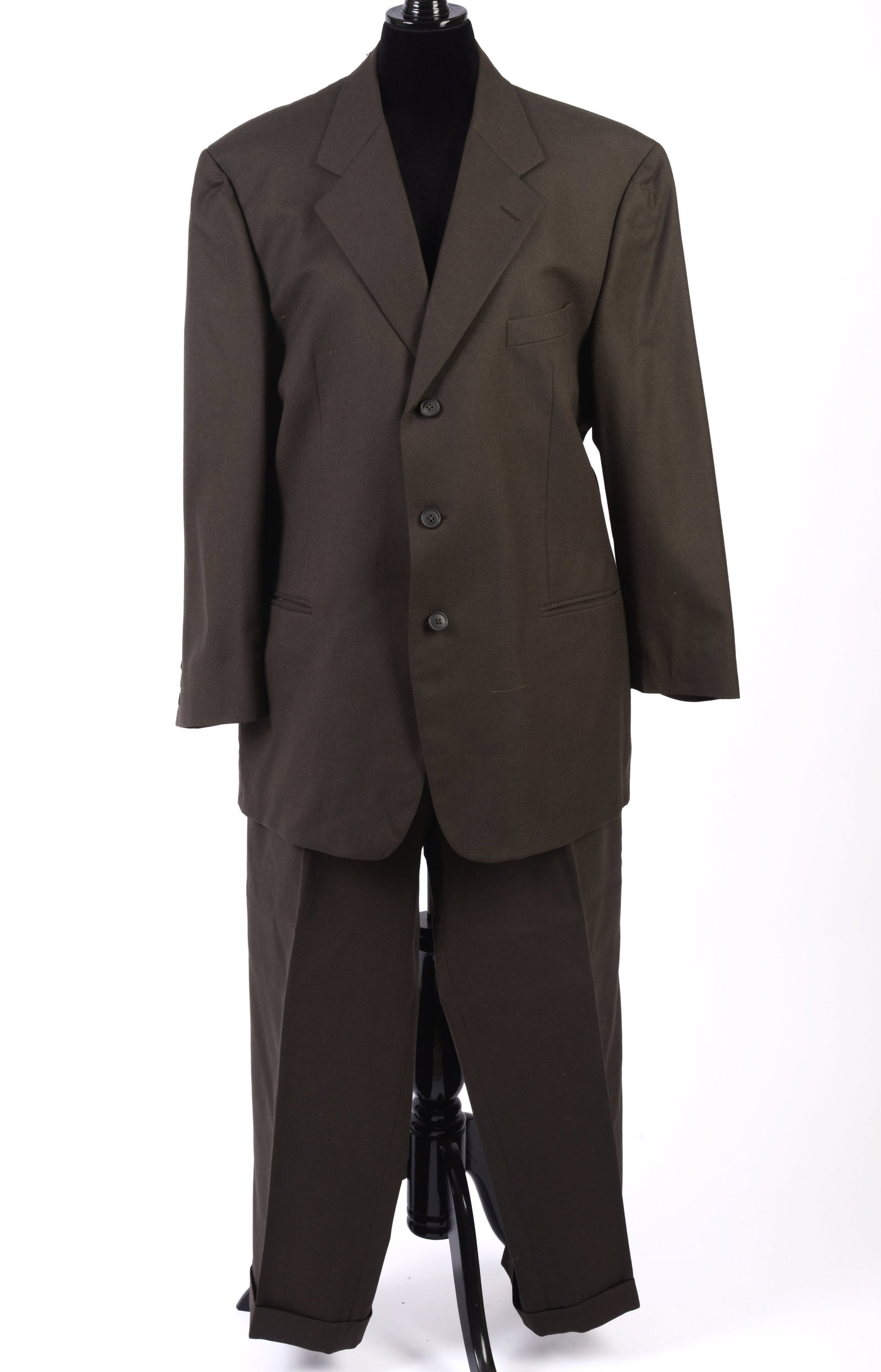Valentino Men's Wool Suit.: Jacket and pants, very good condition. Exact size unknown, likely XL.