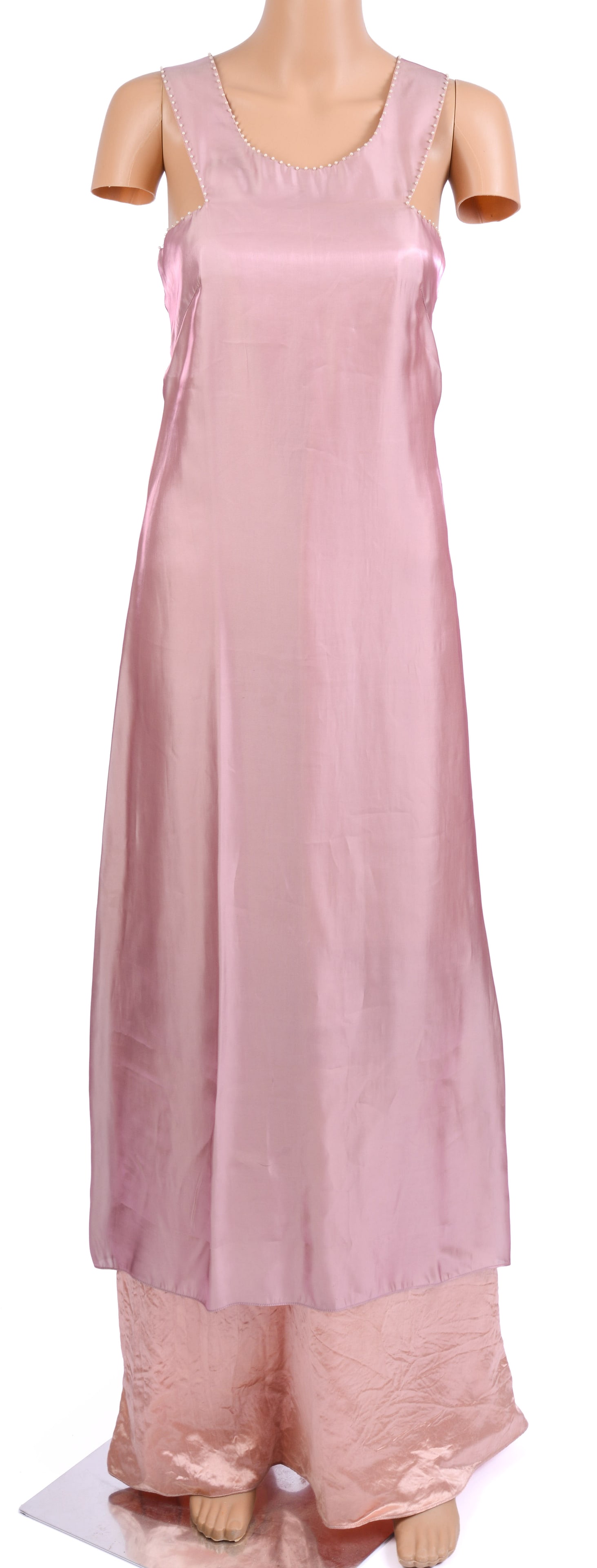 Peach Colored Designer Full-Length Formal Dress.: Minh Khoa. Approximately size 10.