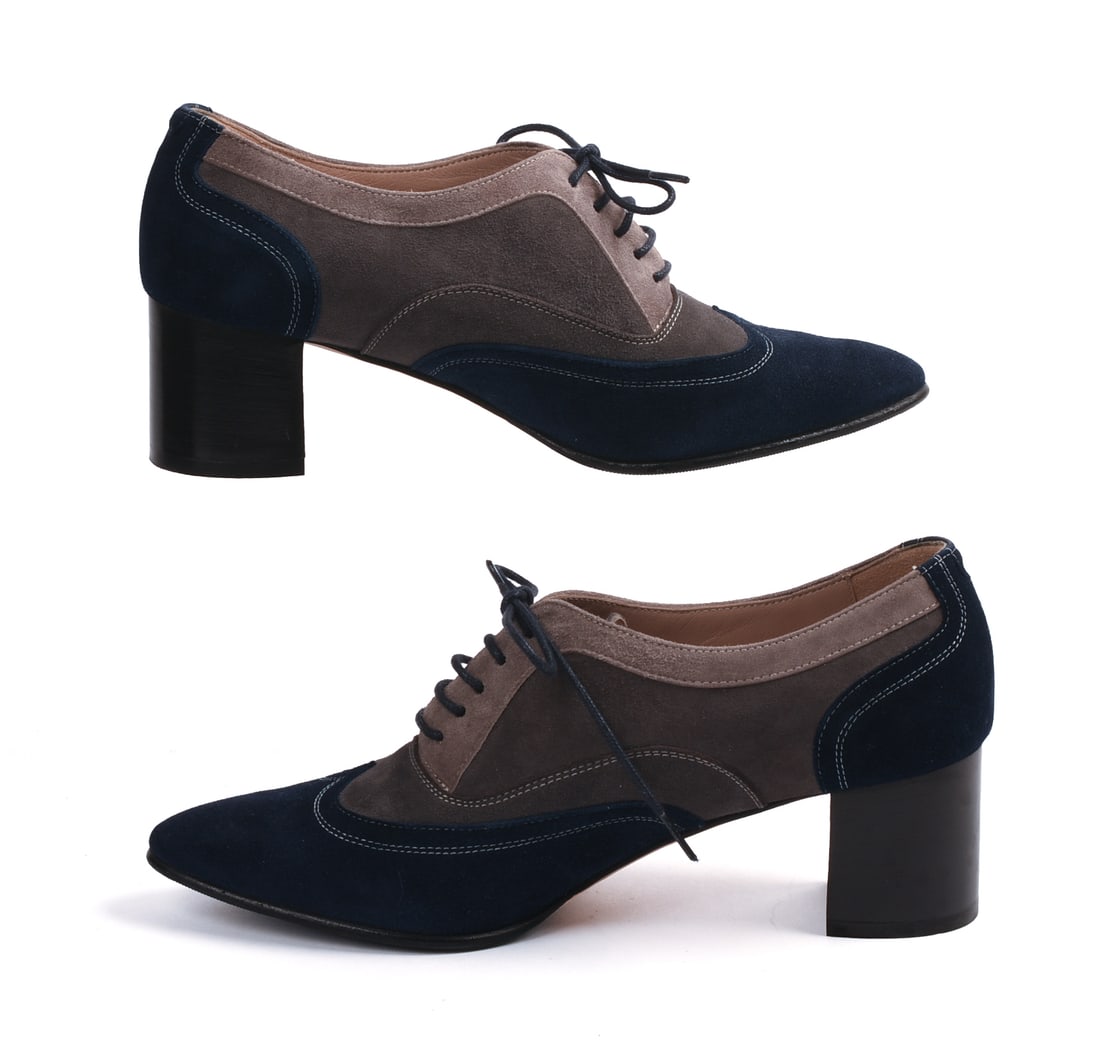 Manolo Blahnik Oxford Like Pumps.: Size 5.5. Good condition, label is crossed over with black sharpie.