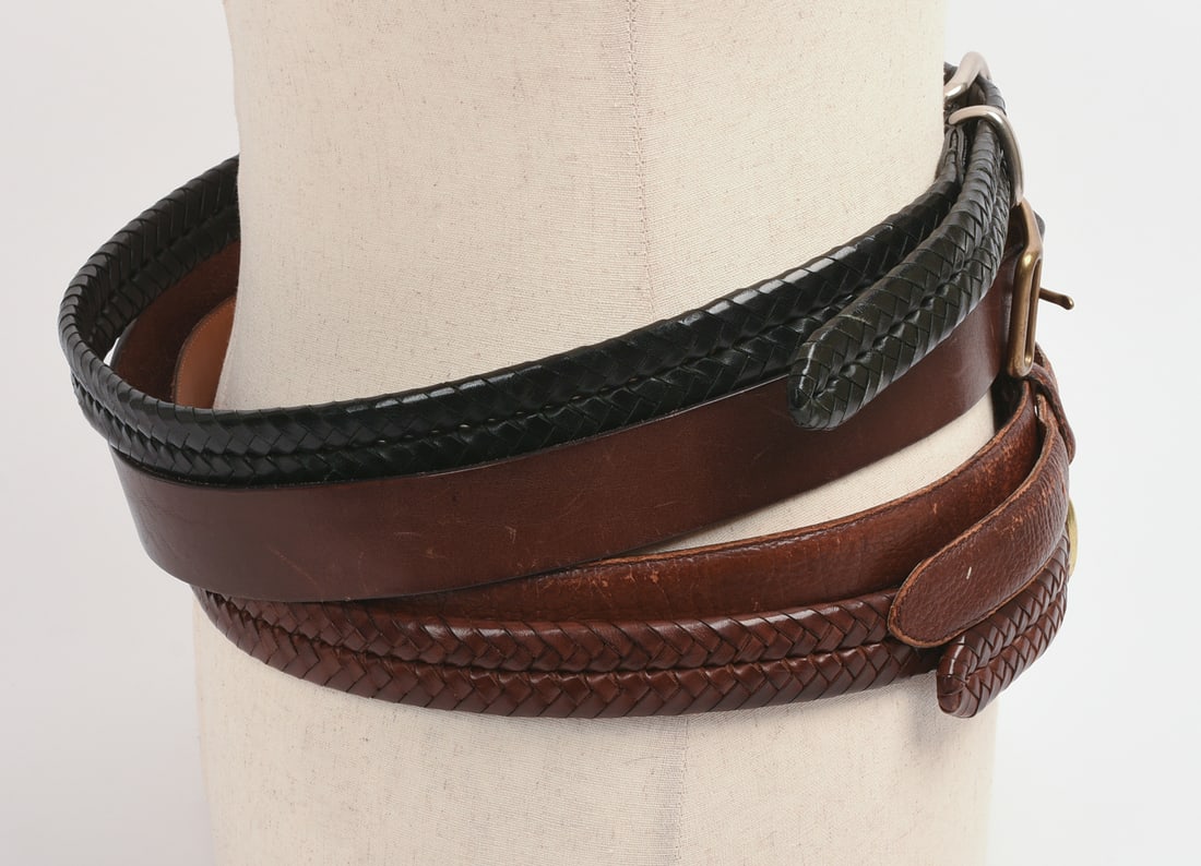 Four Men's Designer Belts. - 2