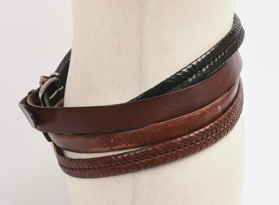 Four Men's Designer Belts. - 4