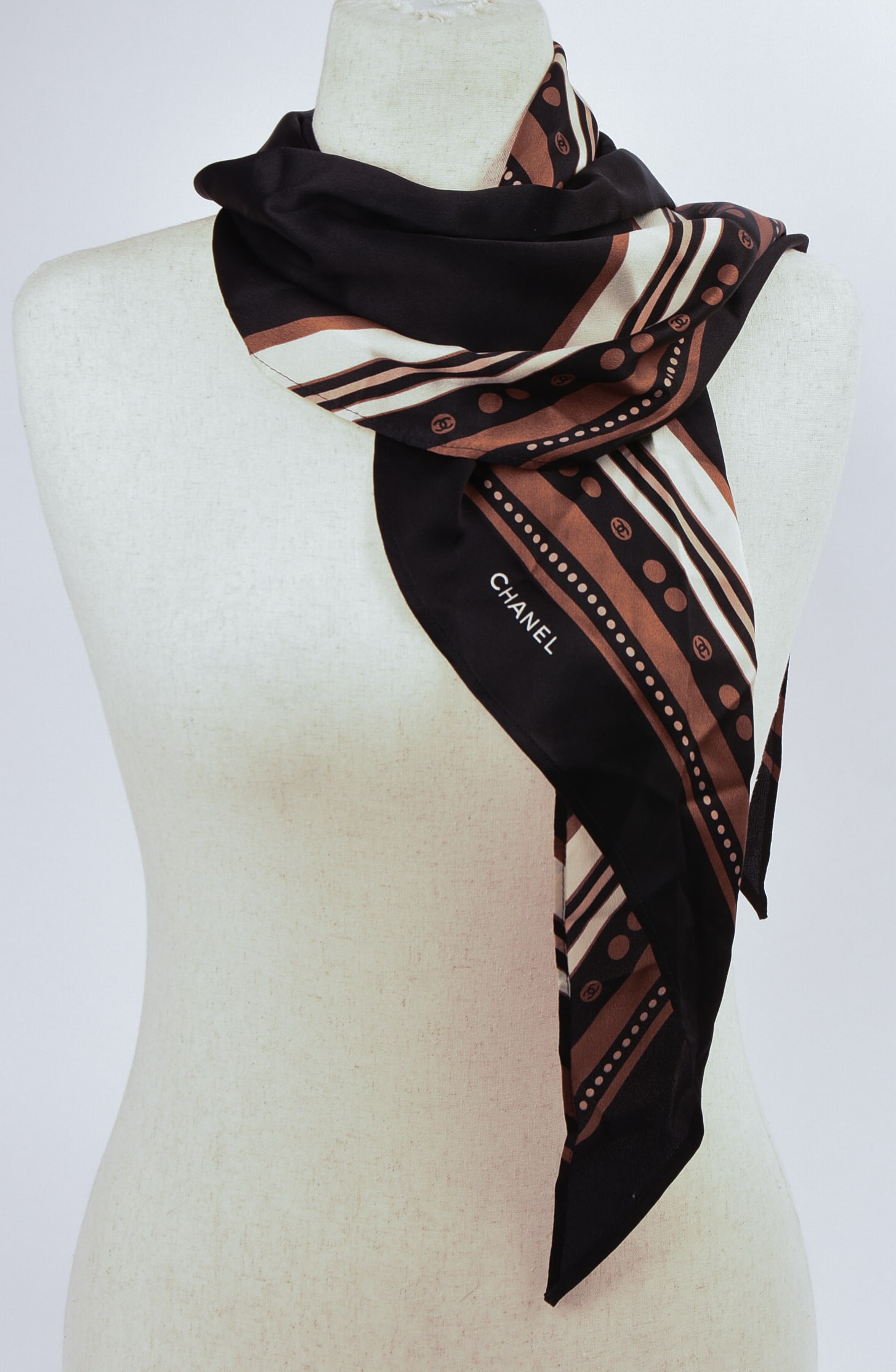 Chanel Silk Handkerchief.: 26 x 16 inches.