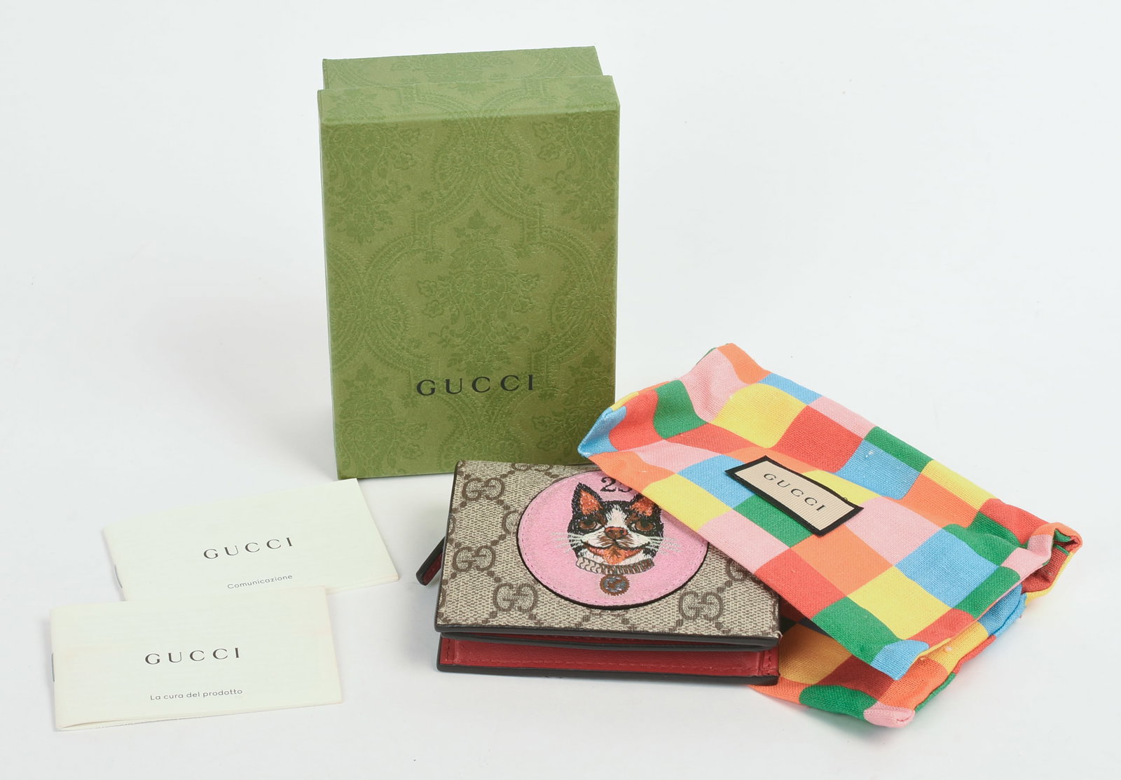 Gucci Leather Wallet with Cat. - 4