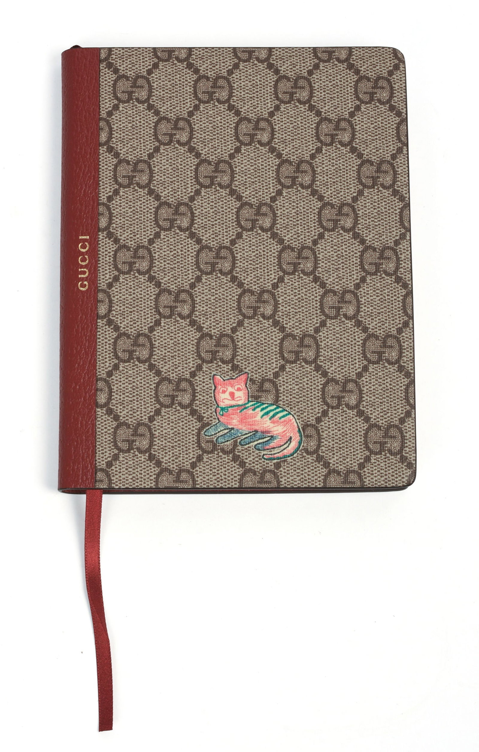 Gucci Notebook with Cat.: 6.5 x 5 inches. New with bag.
