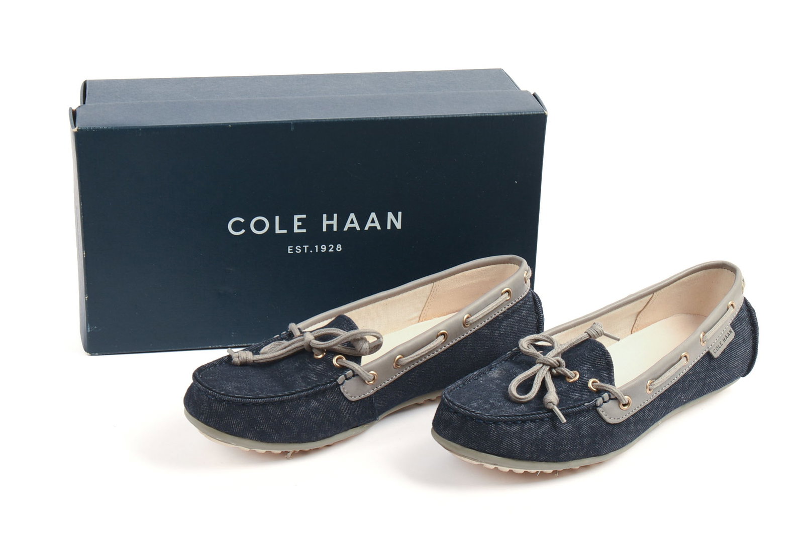 Cole Haan Blue Boat Shoes, Women's Size 5.: Like new, with box.