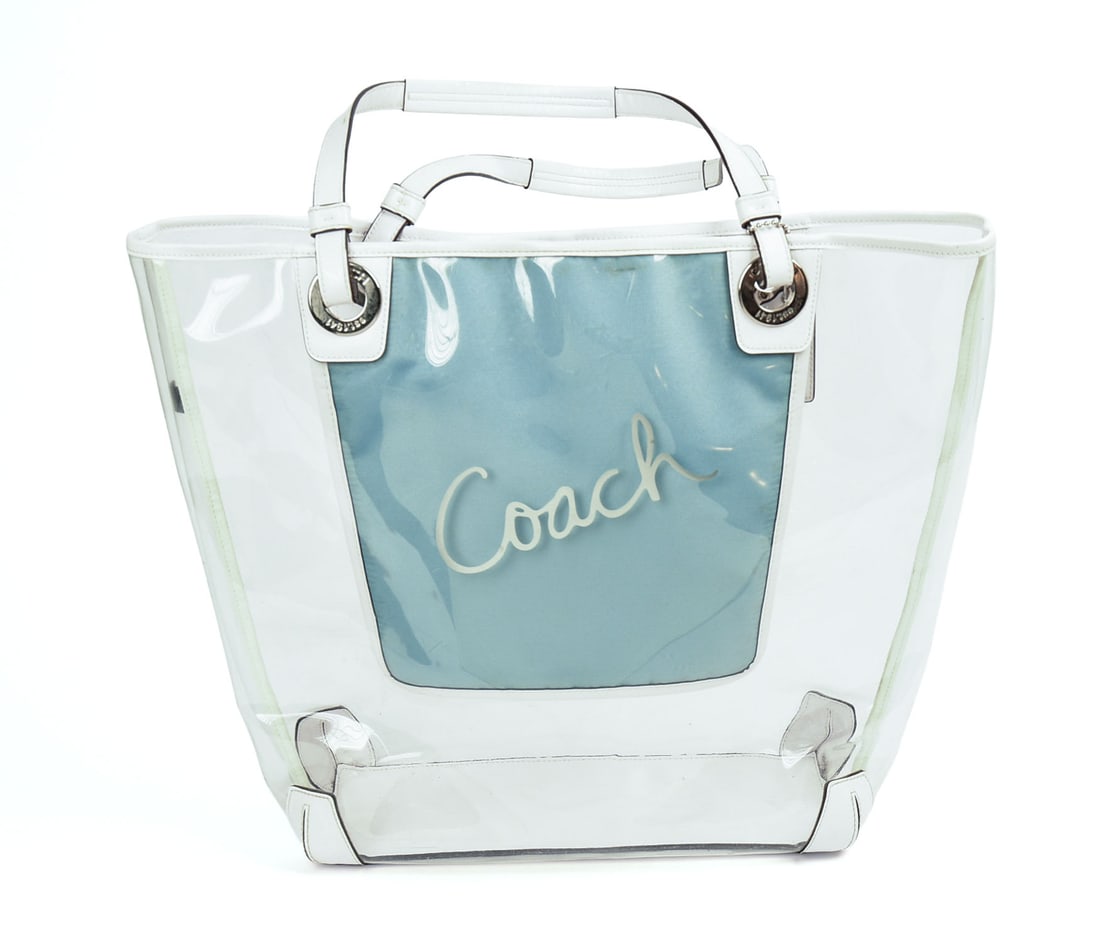 Coach 2011 Clear Beach Bag With Crab.: 14 x 17 inches.