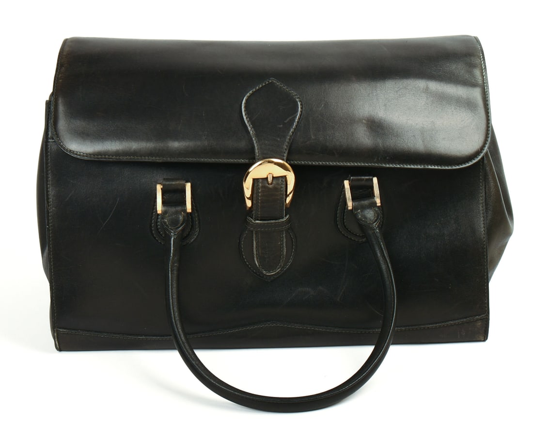 Gucci Vintage Black Leather Travel Bag. (1 of 8)