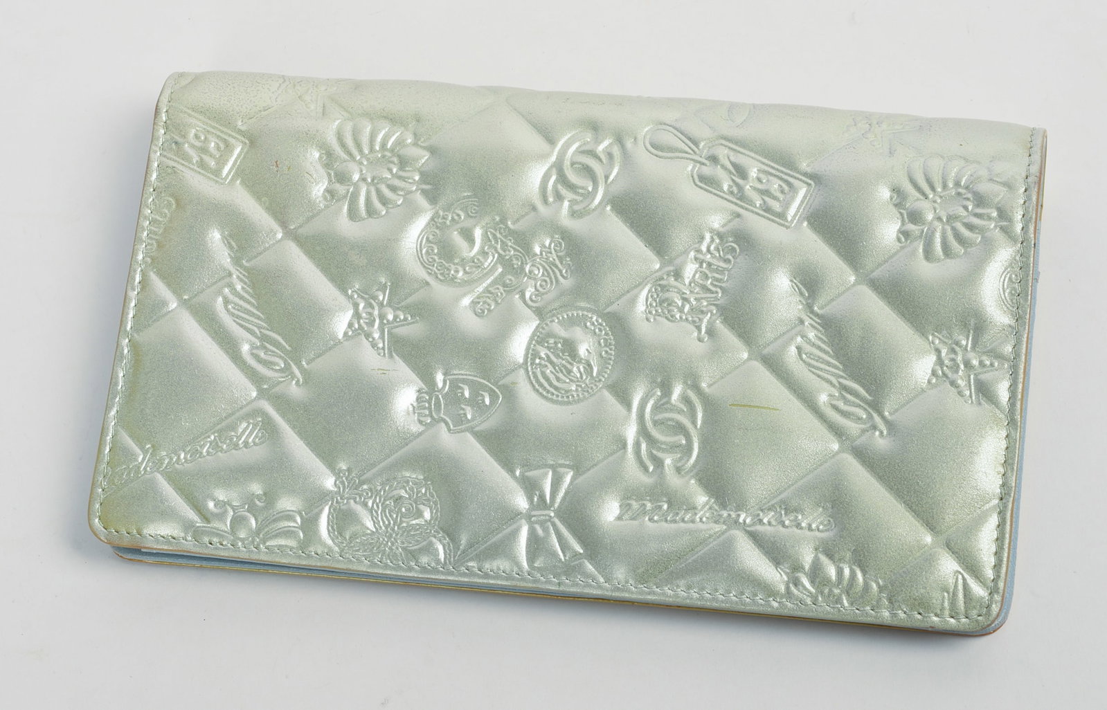 Chanel Silver Embossed Wallet. - 2