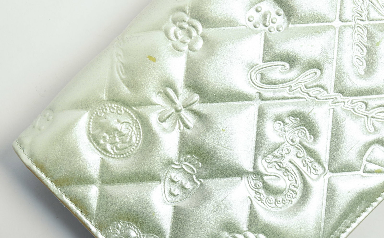 Chanel Silver Embossed Wallet. - 4