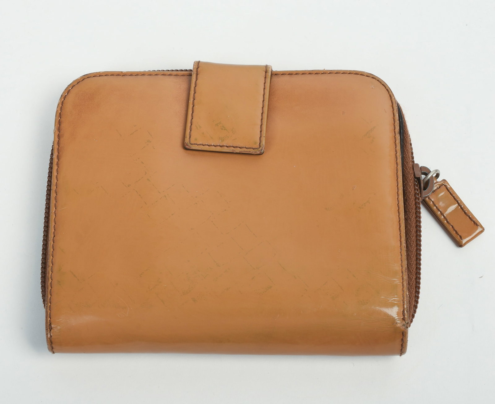 Prada Yellow Vernis Zip Wallet. - 2