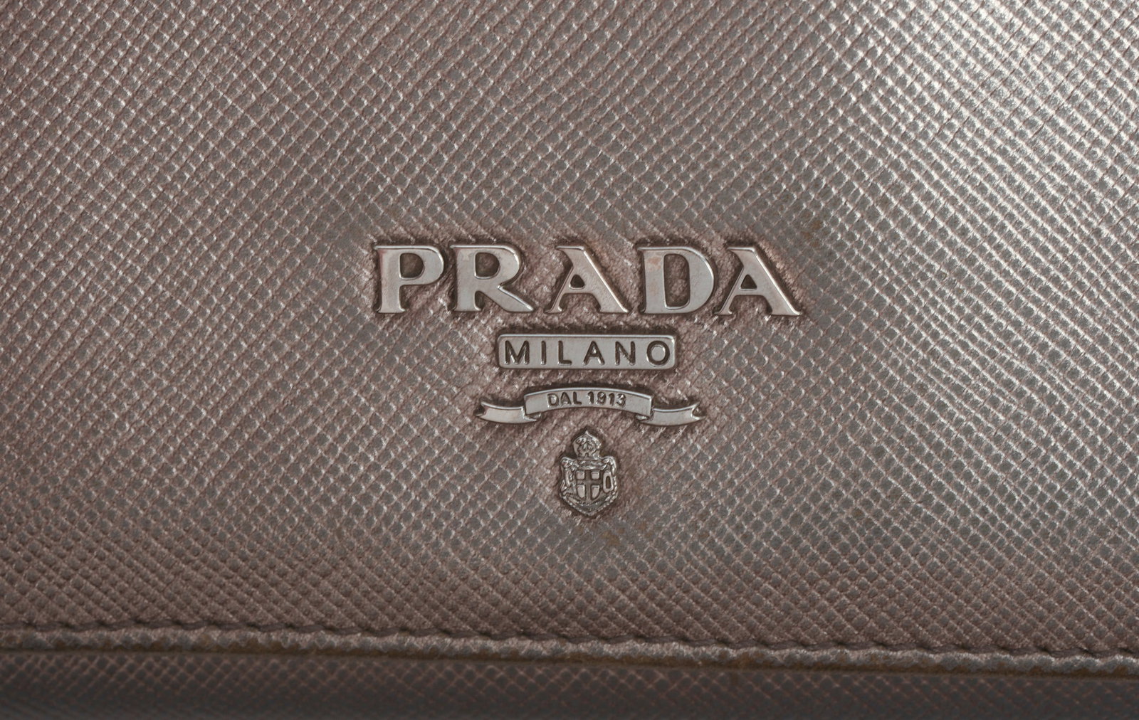 Prada Silver Double Snap Wallet. - 2