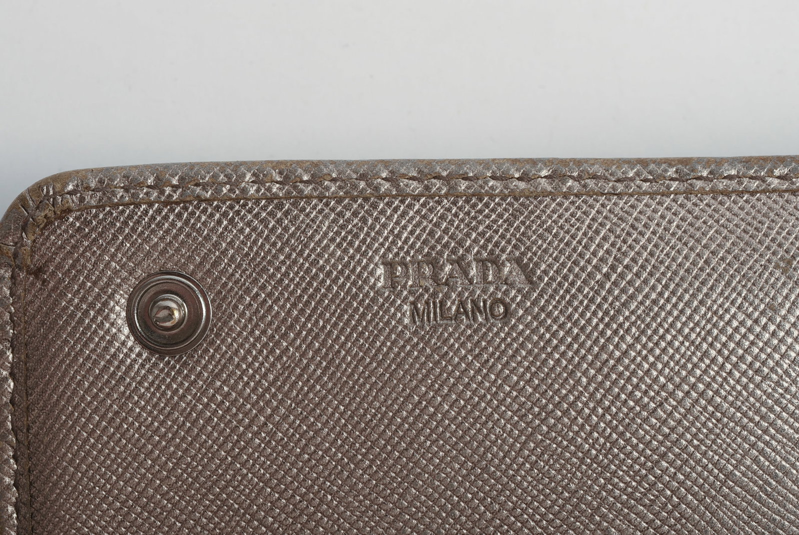 Prada Silver Double Snap Wallet. - 4