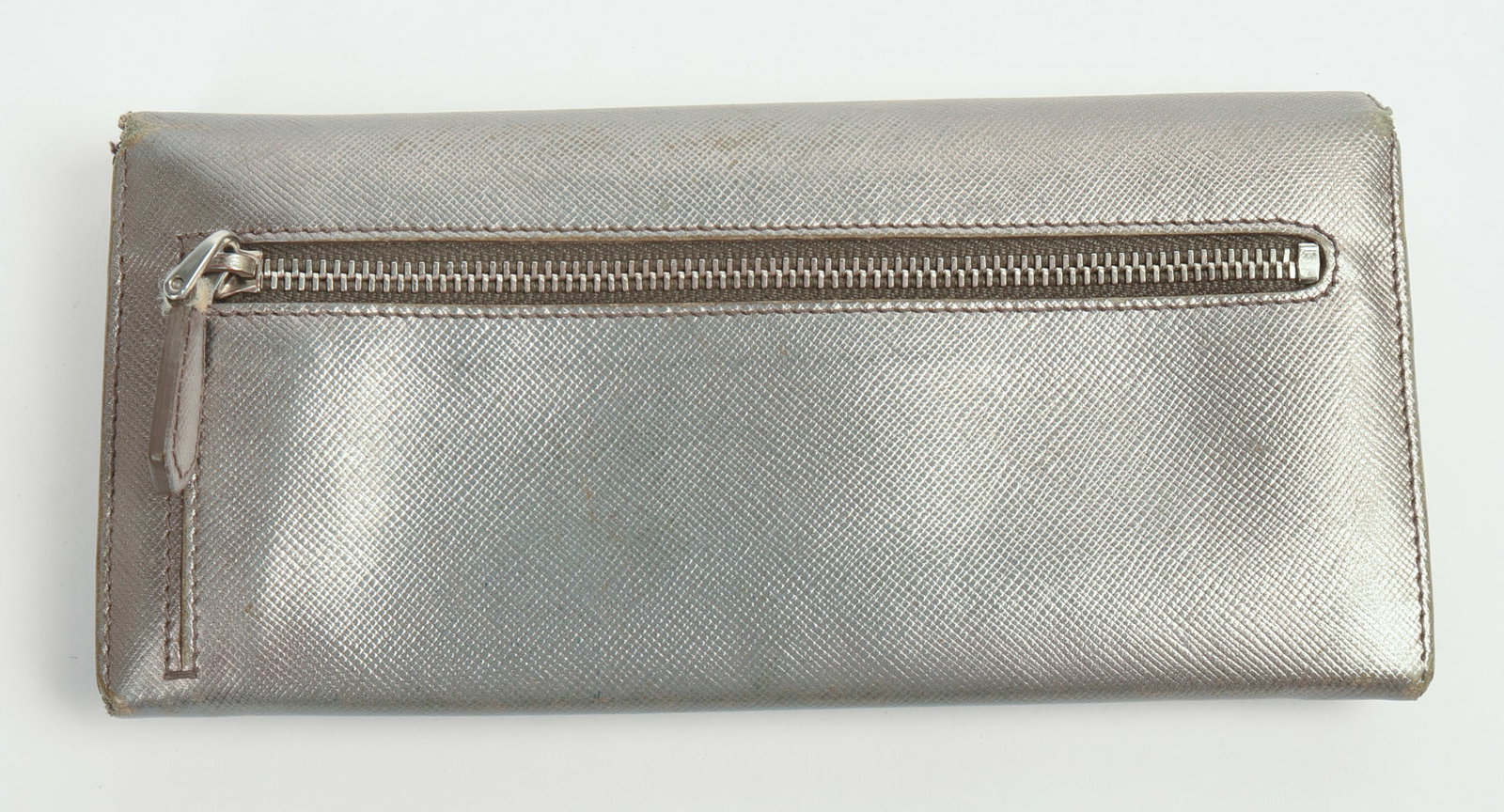 Prada Silver Double Snap Wallet. - 6