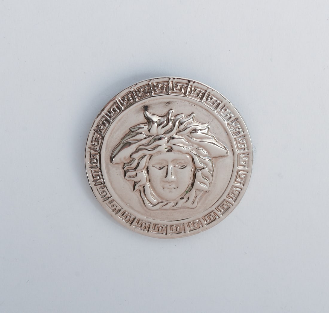 Versace Silver Tone Brooch. - 2