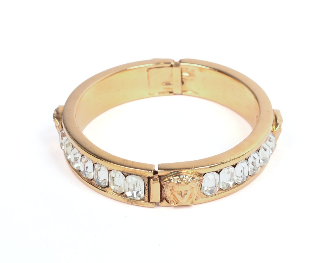 Versace Bangle with Rhinestones and Medusa Heads. (1 of 6)