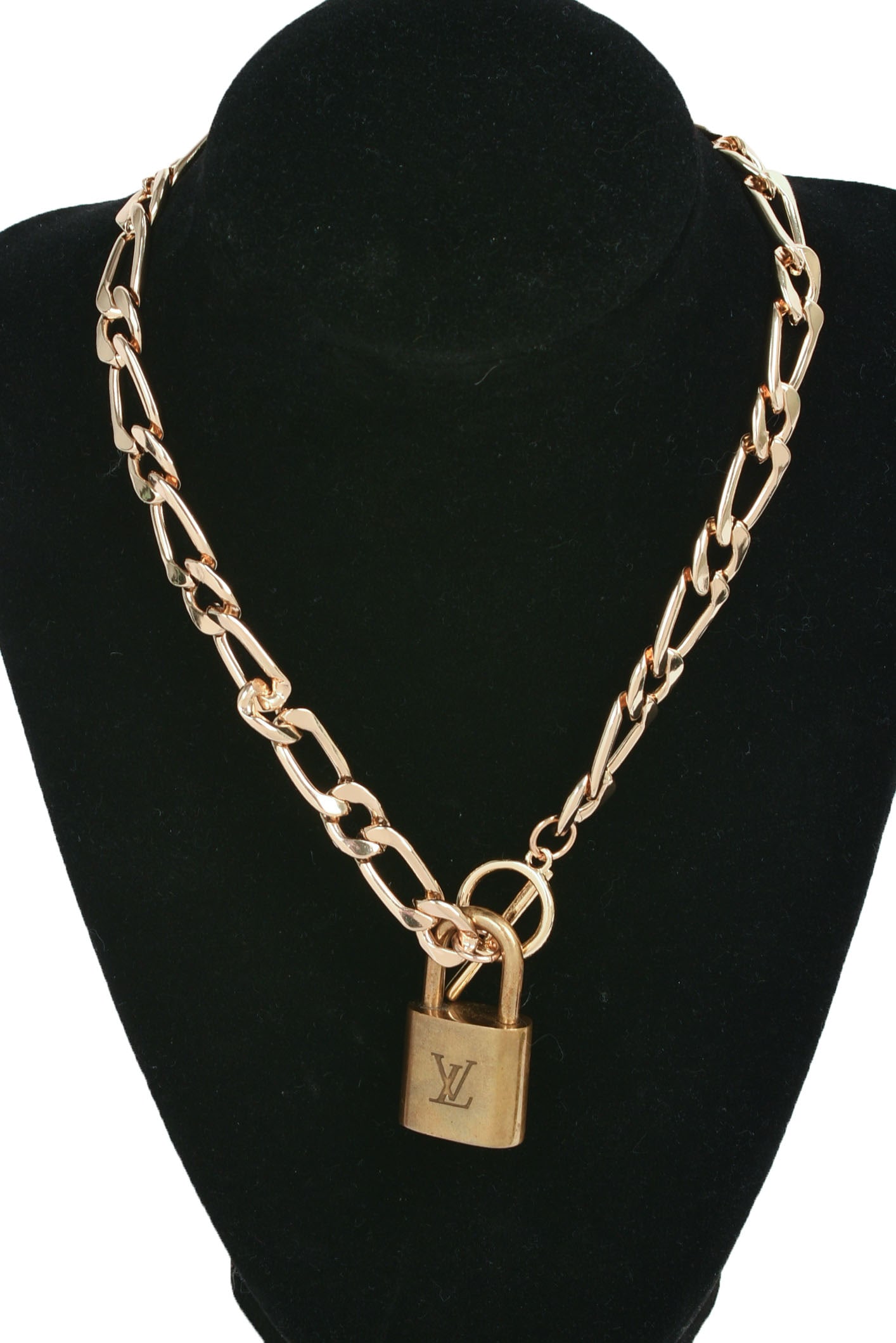 Louis Vuitton Lock #323 Necklace.: Length 14 inches.